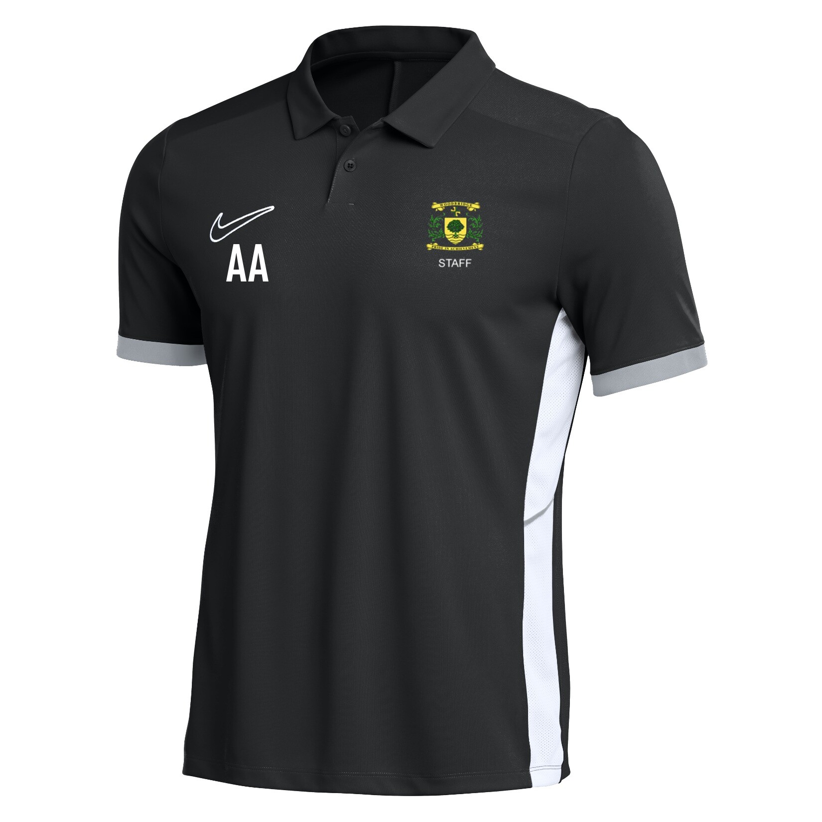Nike Dri-FIT Academy 25 Polo - Black/White/White