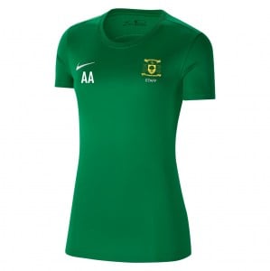 Nike Park VII Dri-FIT Womens Short Sleeve Shirt - Pine Green/White