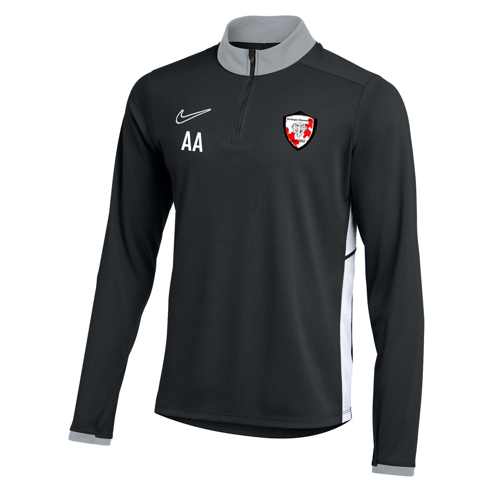 Nike Dri-FIT Academy 25 Drill Top - Black/White/White