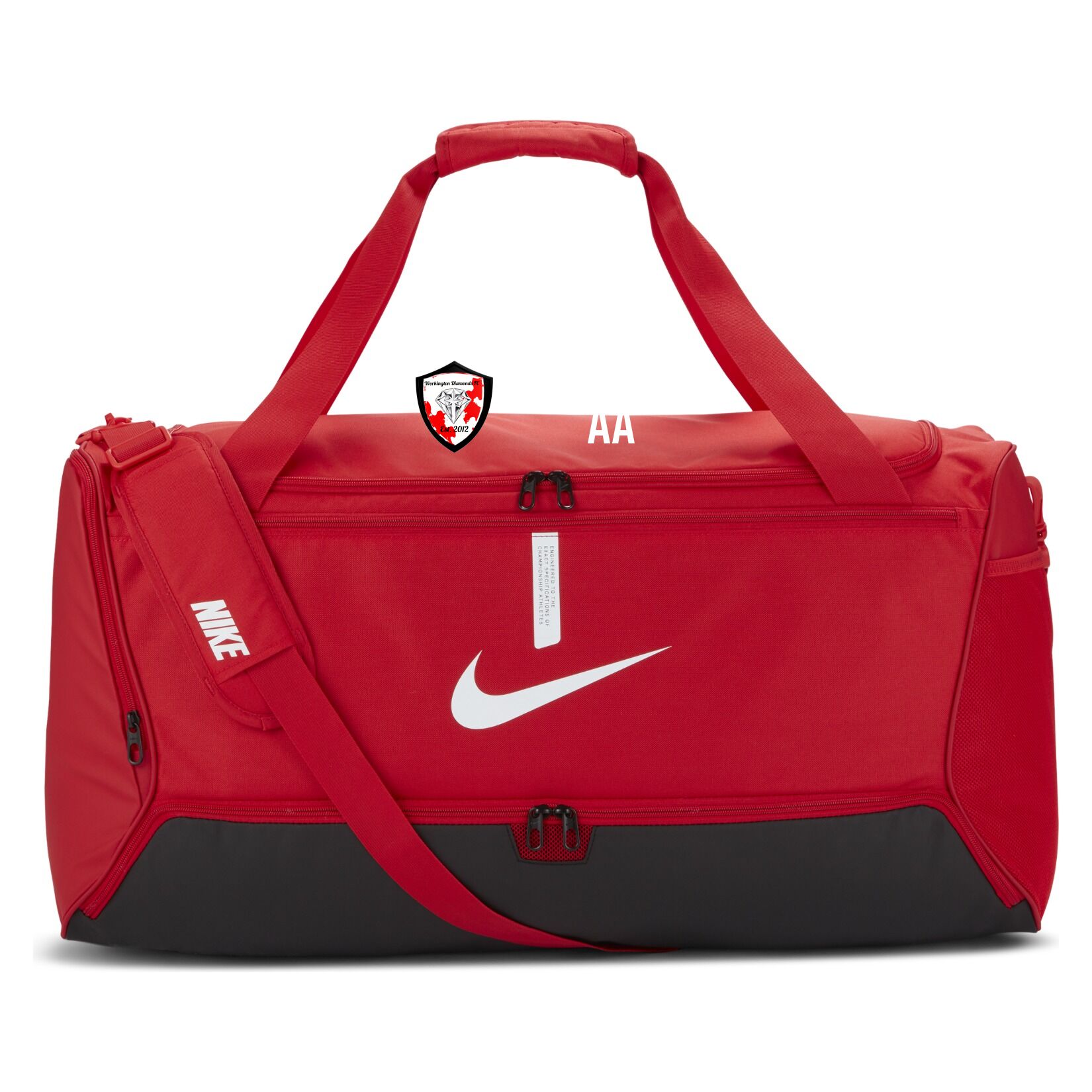Nike Academy Team Duffel Bag (Large) - University Red/Black/White