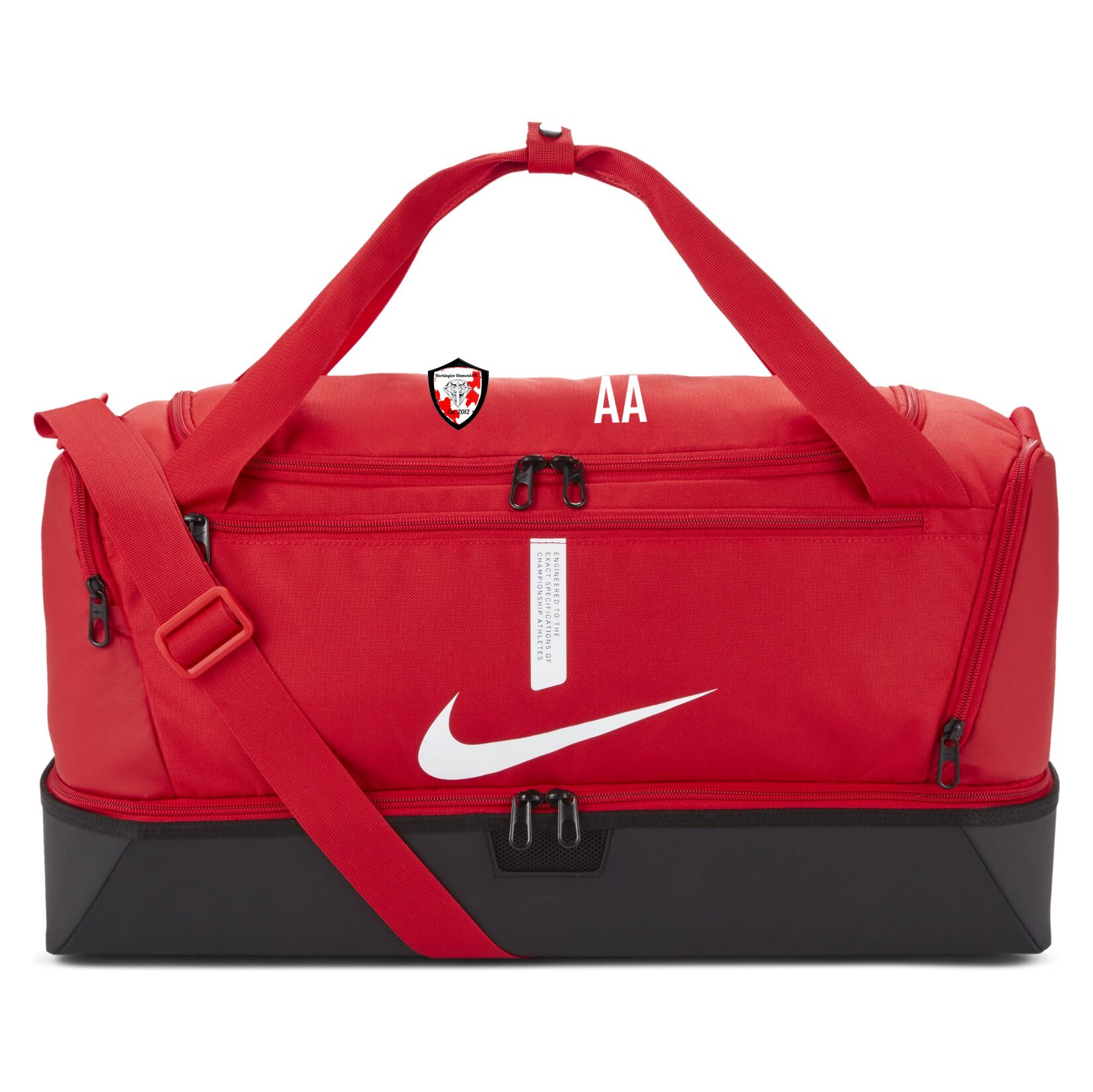 Nike Academy Team Hardcase Duffel Bag (Medium) - University Red/Black/White
