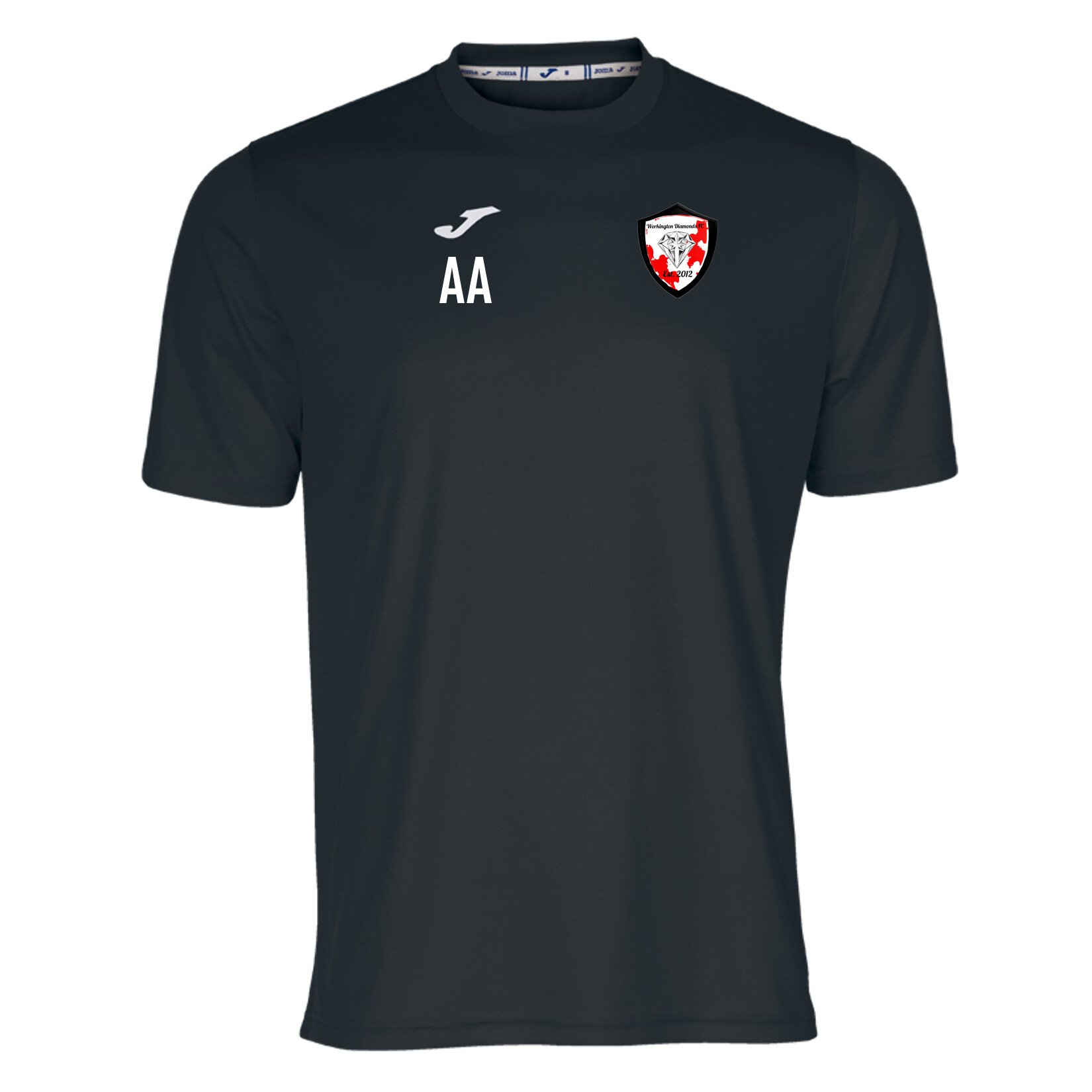 Joma Combi Short Sleeve Mens Performance Shirt - Black