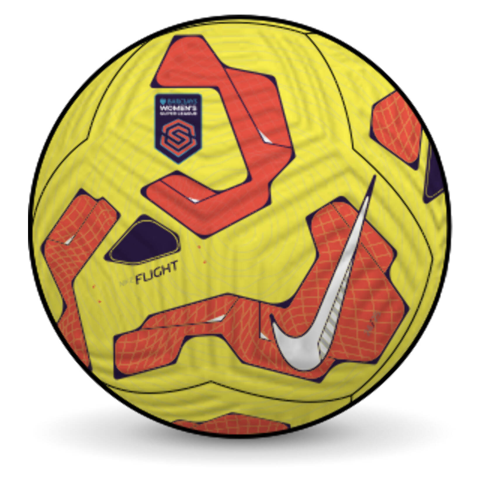 Nike Womens Super League Flight Match Ball - Yellow/Red