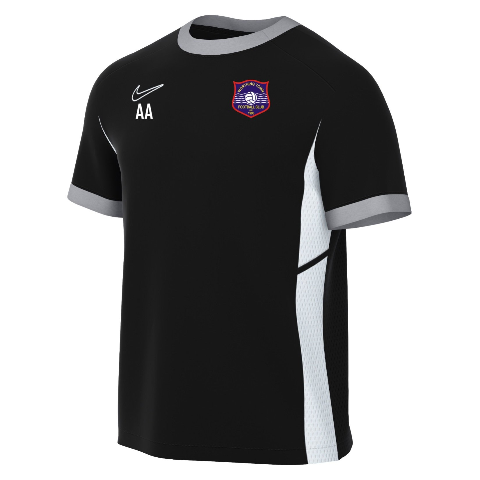 Nike Academy 25 Short-Sleeve Training Top - Black/White/White