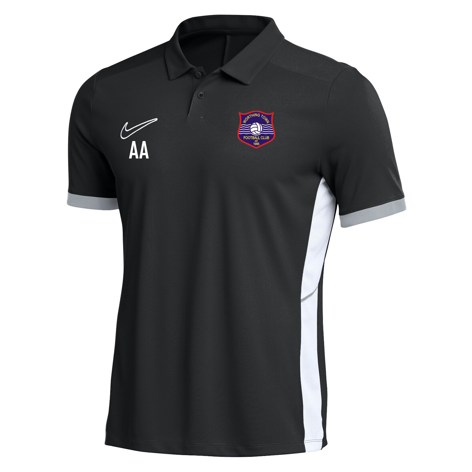 Nike Dri-FIT Academy 25 Polo - Black/White/White