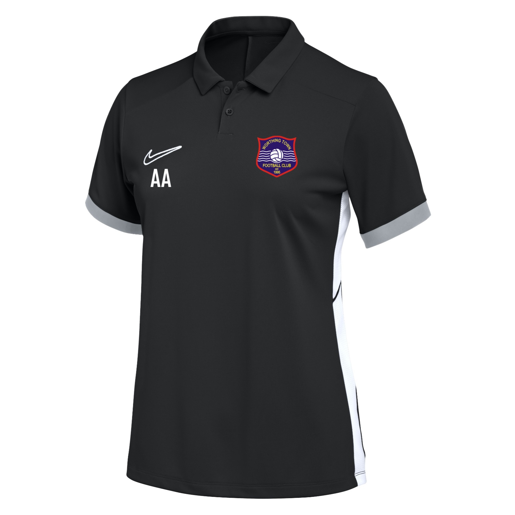 Nike Dri-FIT Academy 25 Polo (W) - Black/White/White