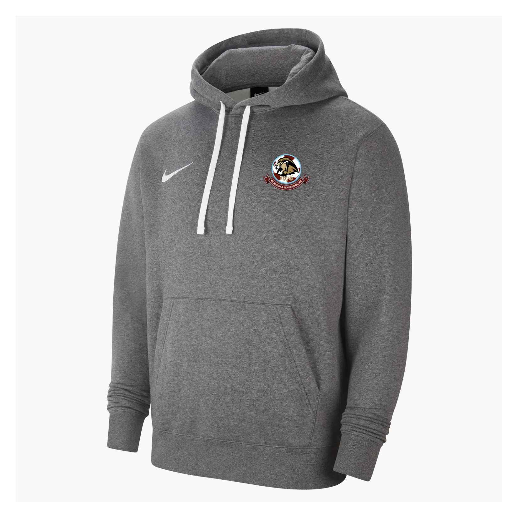 Nike Team Club 20 Fleece Hoodie (M) - Charcoal Heather/White/White