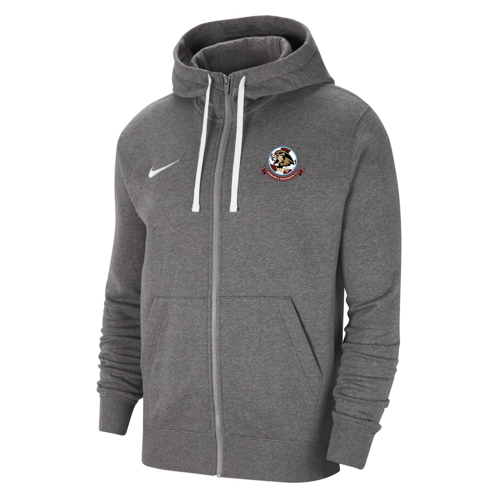 Nike Team Club 20 Fleece Full-Zip Hoodie - Charcoal Heather/White/White