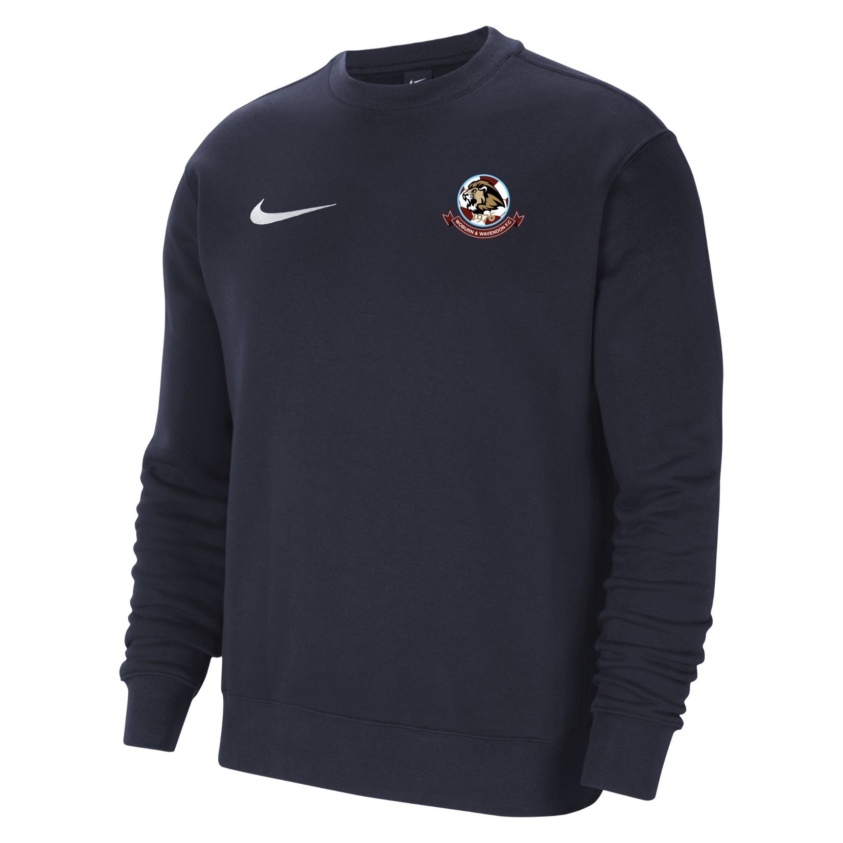Nike Team Club 20 Fleece Crew Sweatshirt - Obsidian/White/White
