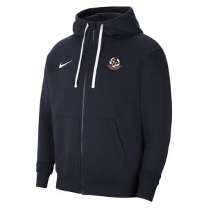 Nike Team Club 20 Fleece Full-Zip Hoodie - Obsidian/White/White