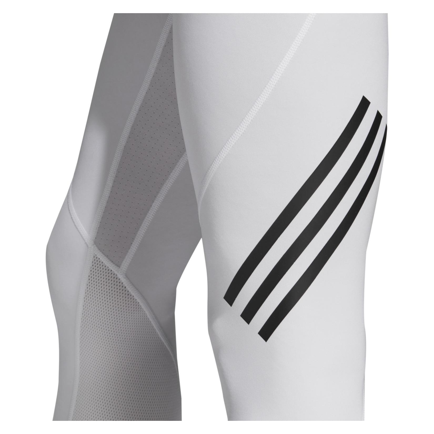 Adidas-LP Alphaskin Sport+ Long 3-stripes Tights White
