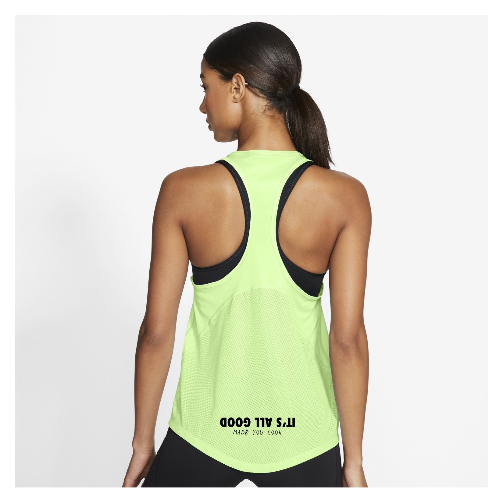 Nike Womens Miler Running Vest (W) Barely Volt-Reflective Silver