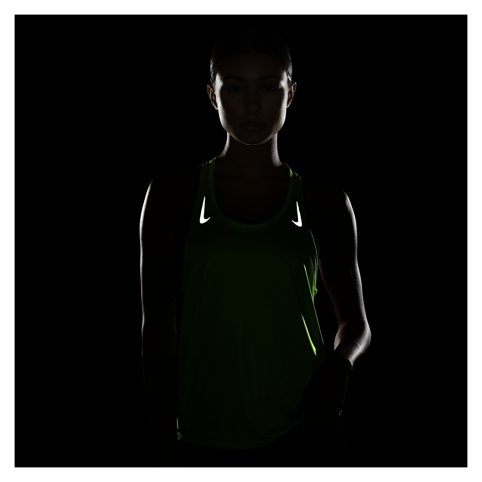 Nike Womens Miler Running Vest (W) Barely Volt-Reflective Silver