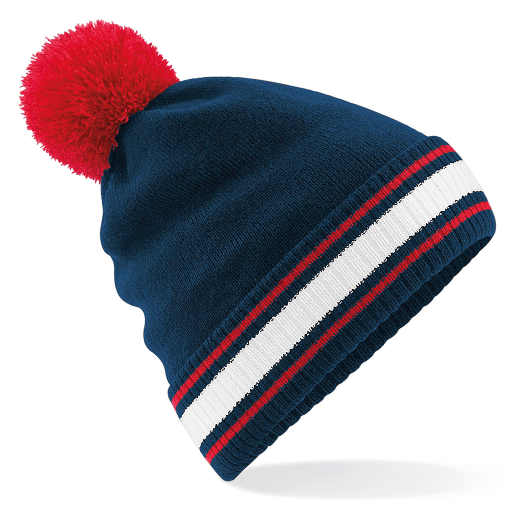 Stadium Beanie French Navy-Classic Red-White