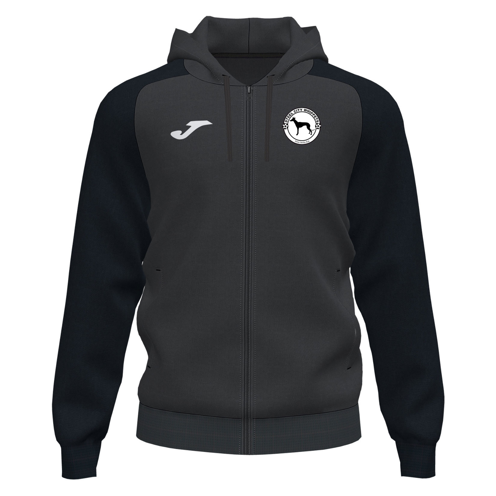 Joma Academy IV Zip Hoodie Jacket (M) Anthracite-Black