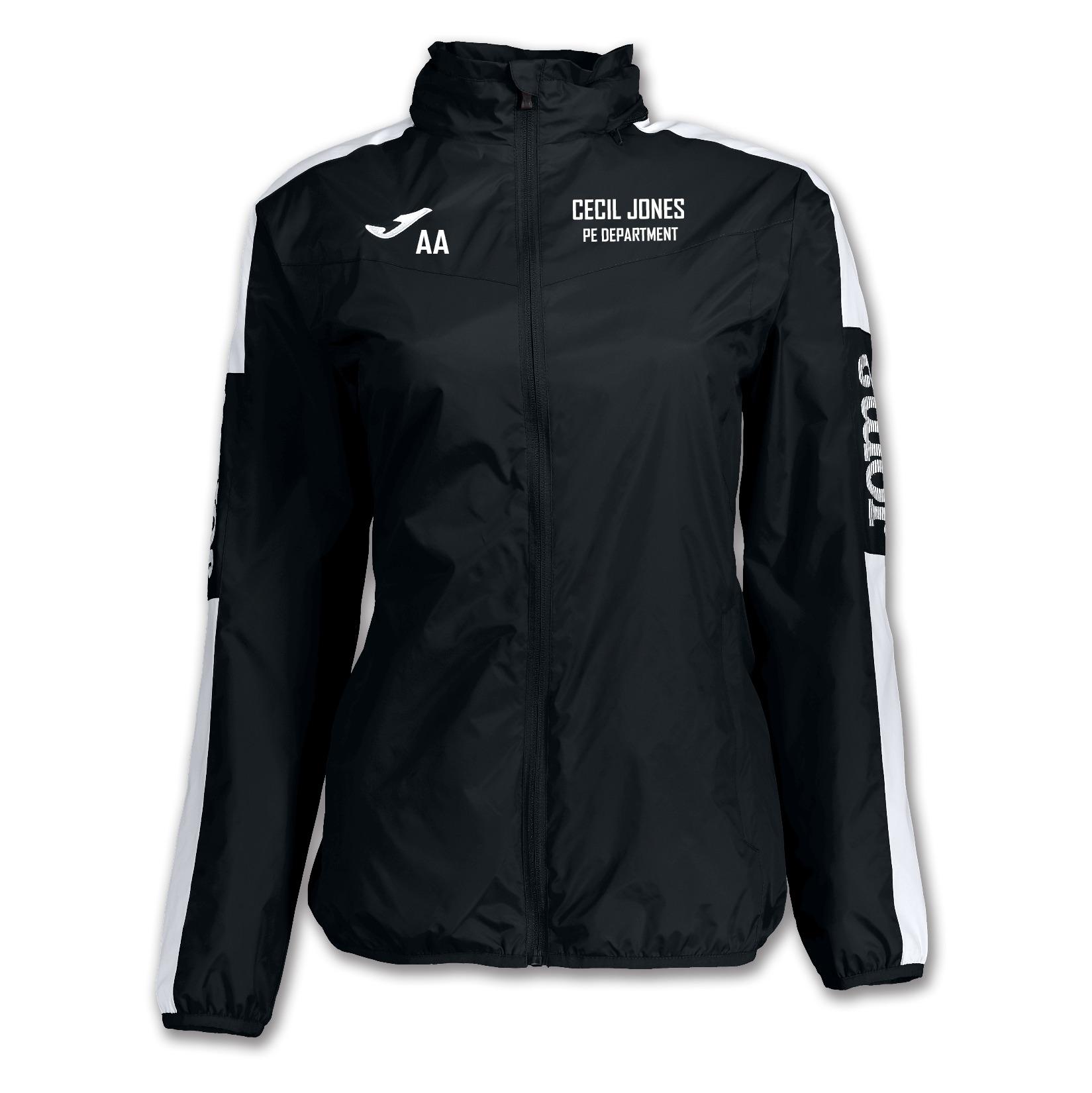 Joma Womens Champion Iv Rain Jacket (w) Black-White