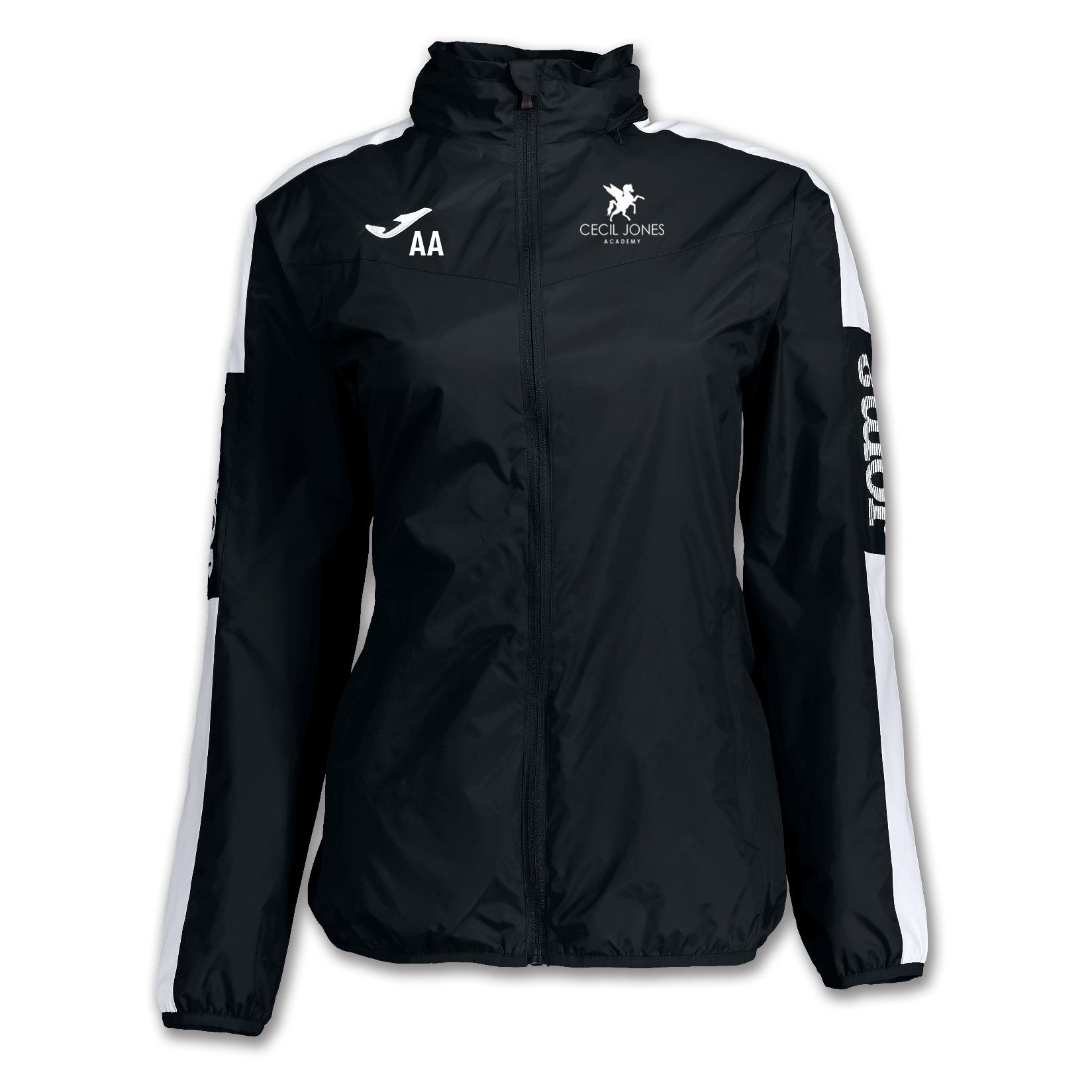 Joma Womens Champion Iv Rain Jacket (w) Black-White