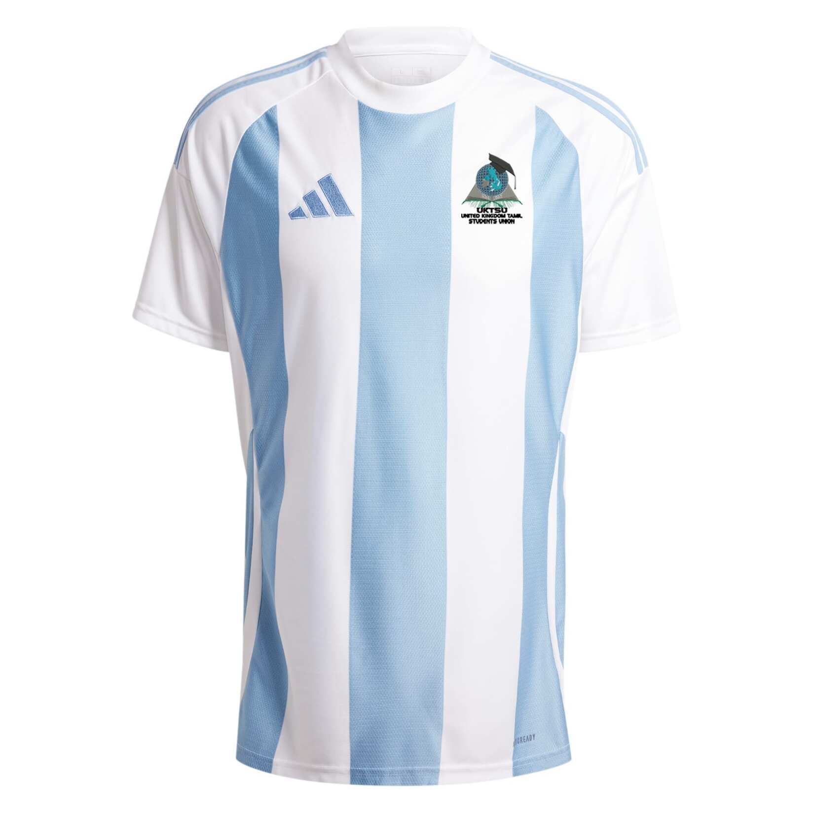 adidas Striped 24 Jersey - TEAM LIGHT BLUE/WHITE
