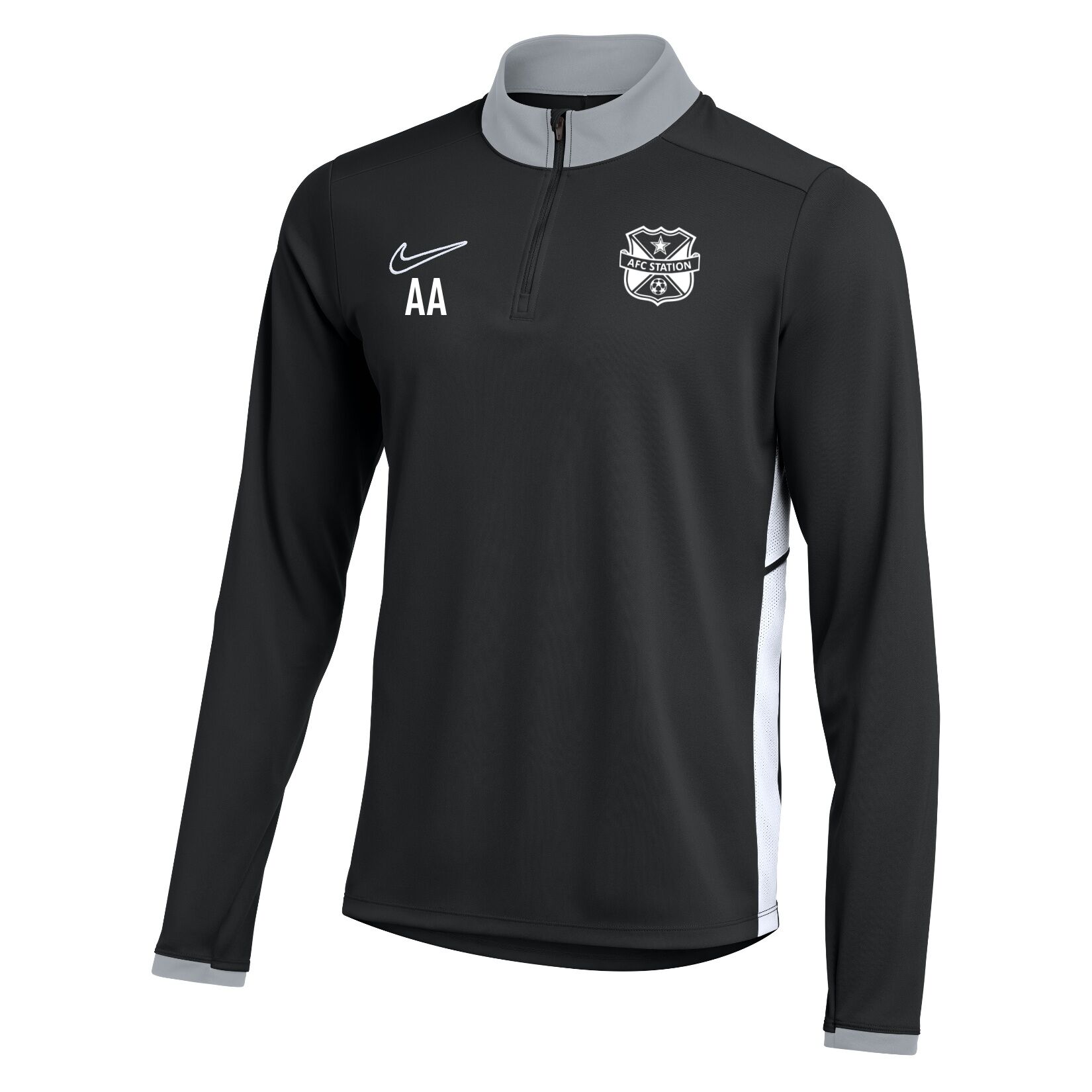 Nike Dri-FIT Academy 25 Drill Top - Black/White/White