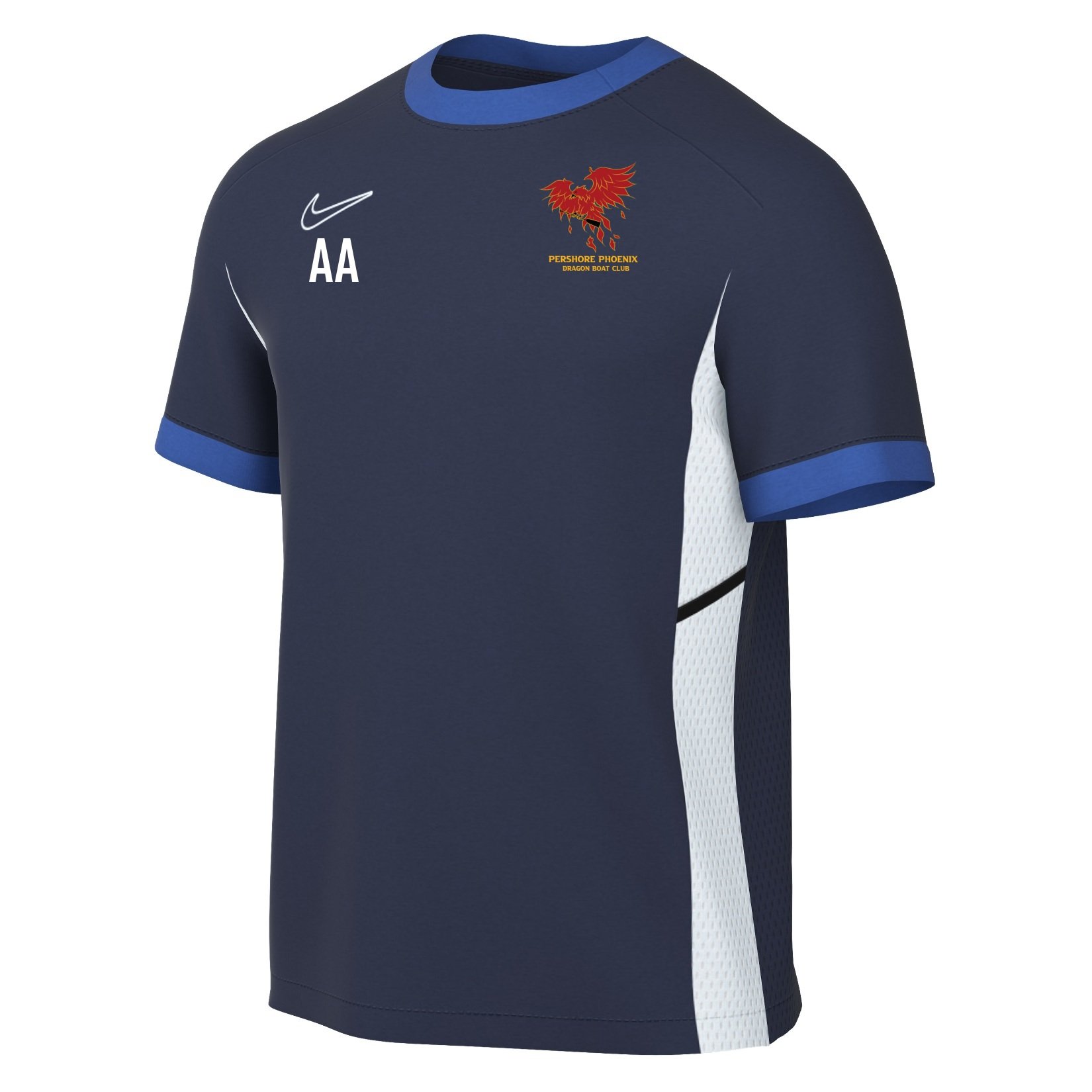 Nike Academy 25 Short-Sleeve Training Top - Obsidian/Royal Blue/White