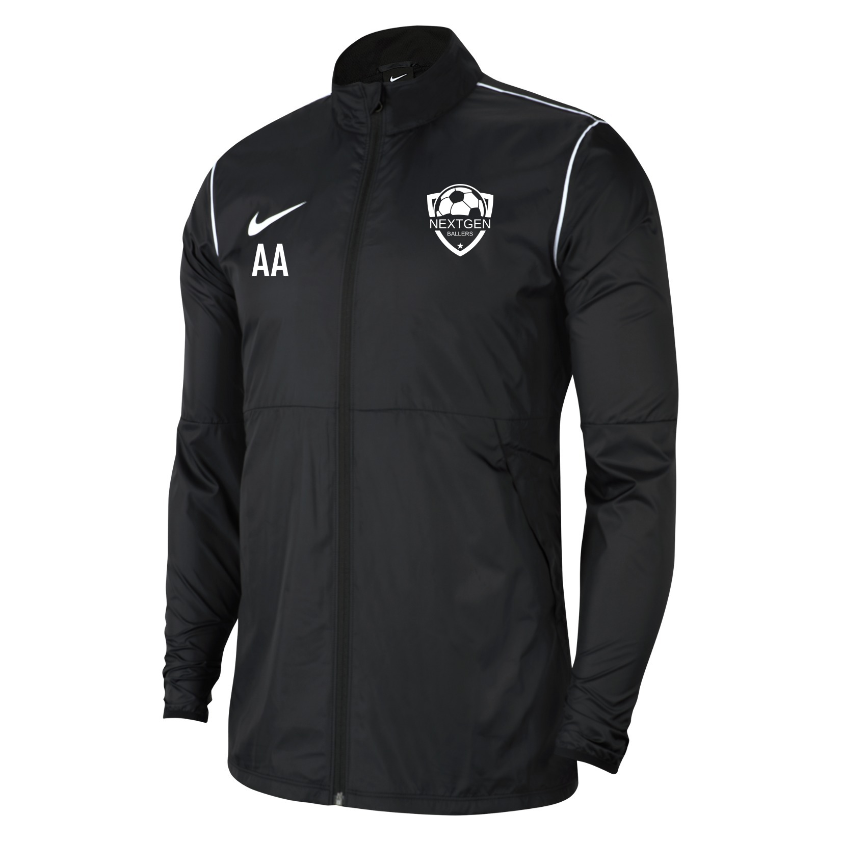 Nike Park 20 Repel Rain Jacket - Black/White/White