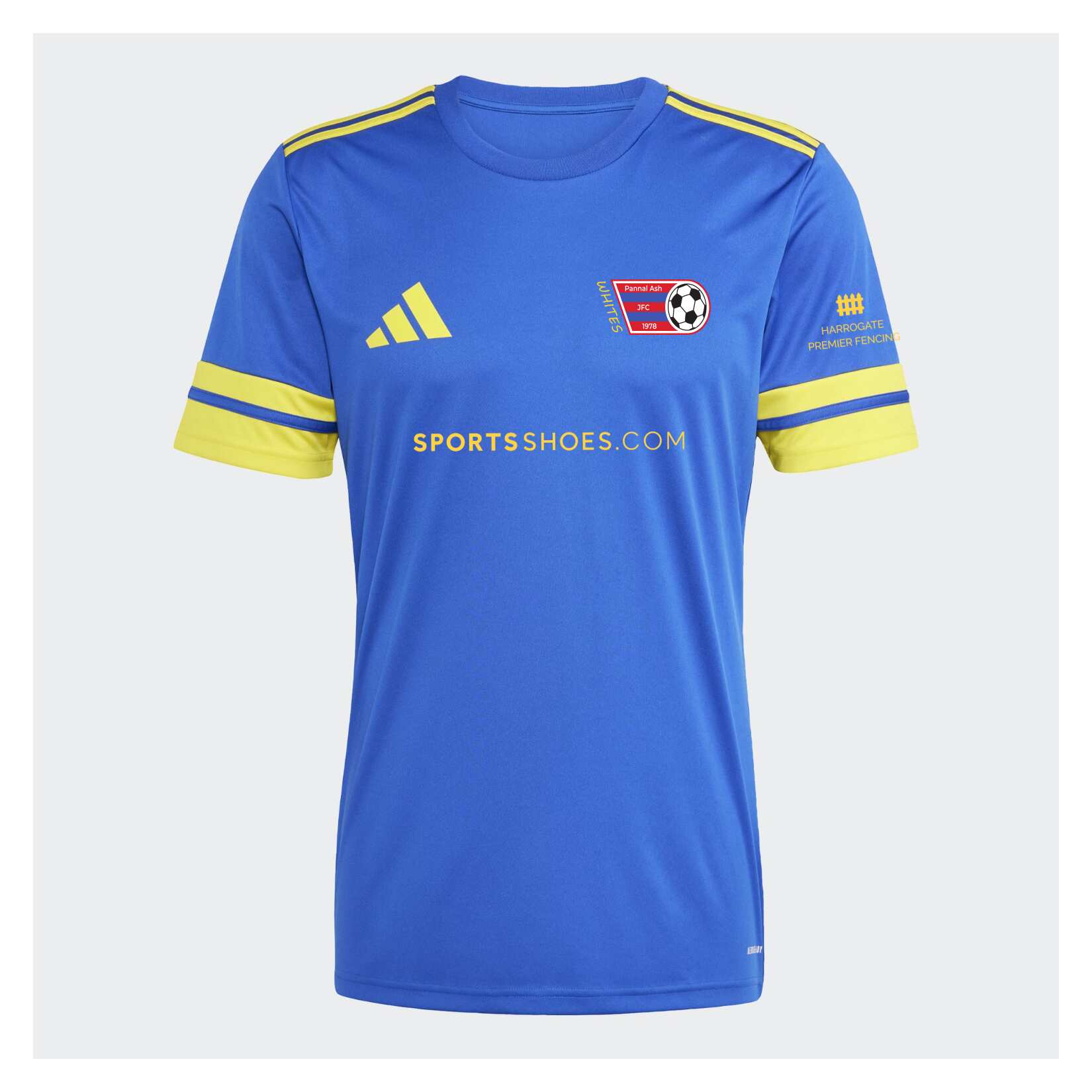 adidas Squadra 25 Short-Sleeve Jersey - Team Royal Blue/Team Yellow