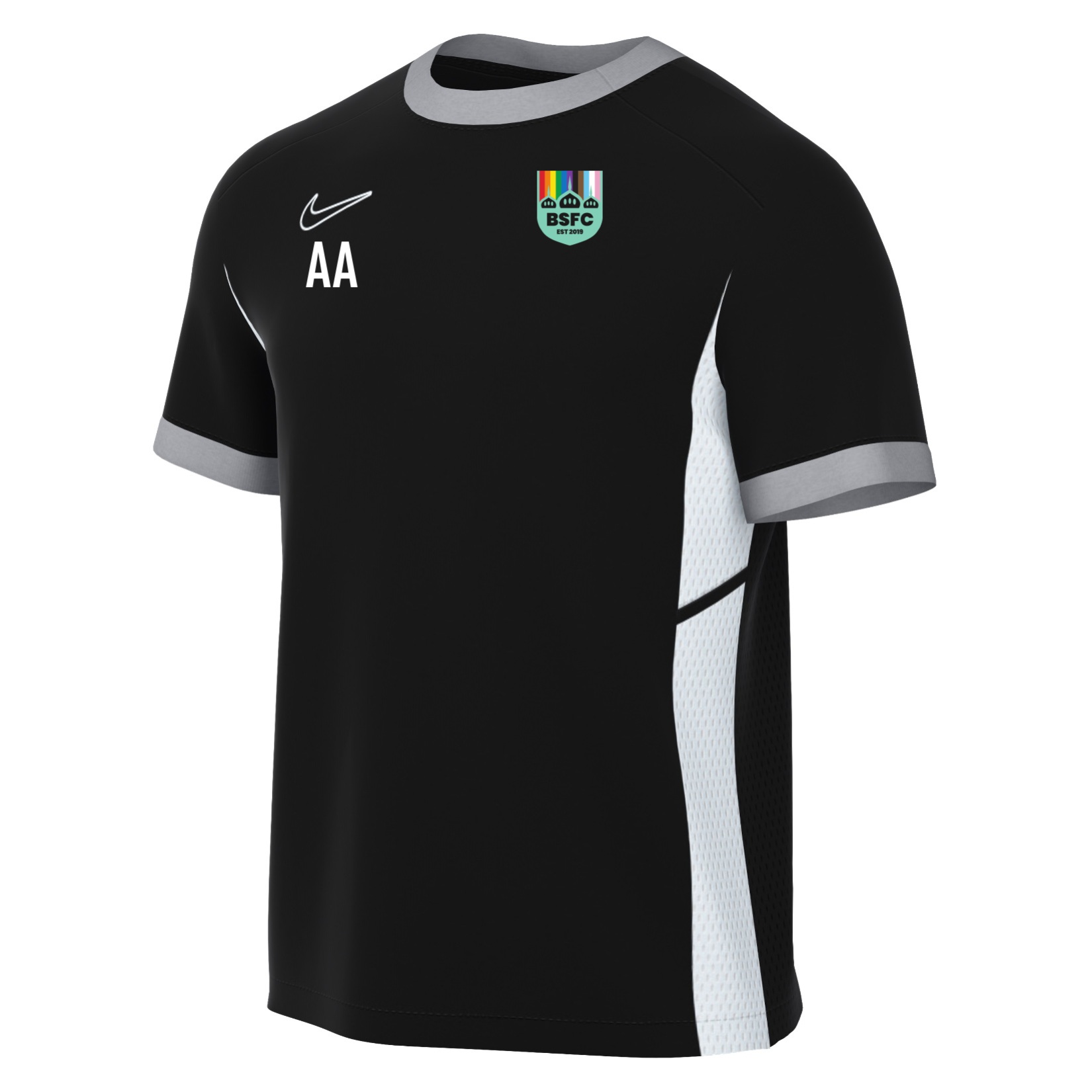 Nike Academy 25 Short-Sleeve Training Top - Black/White/White