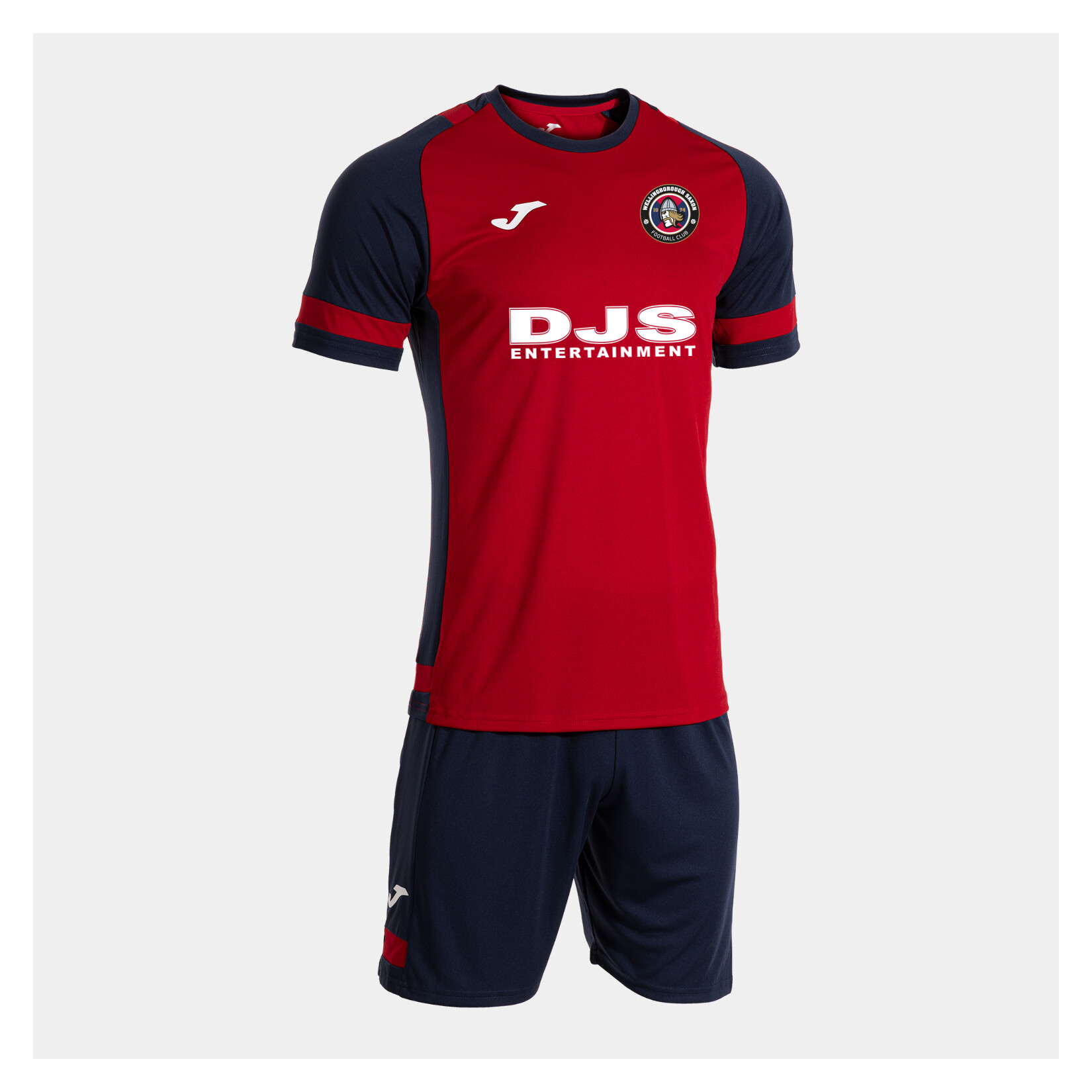 Joma Lider Football Shirt & Shorts Kit - Red/Dark Navy/White