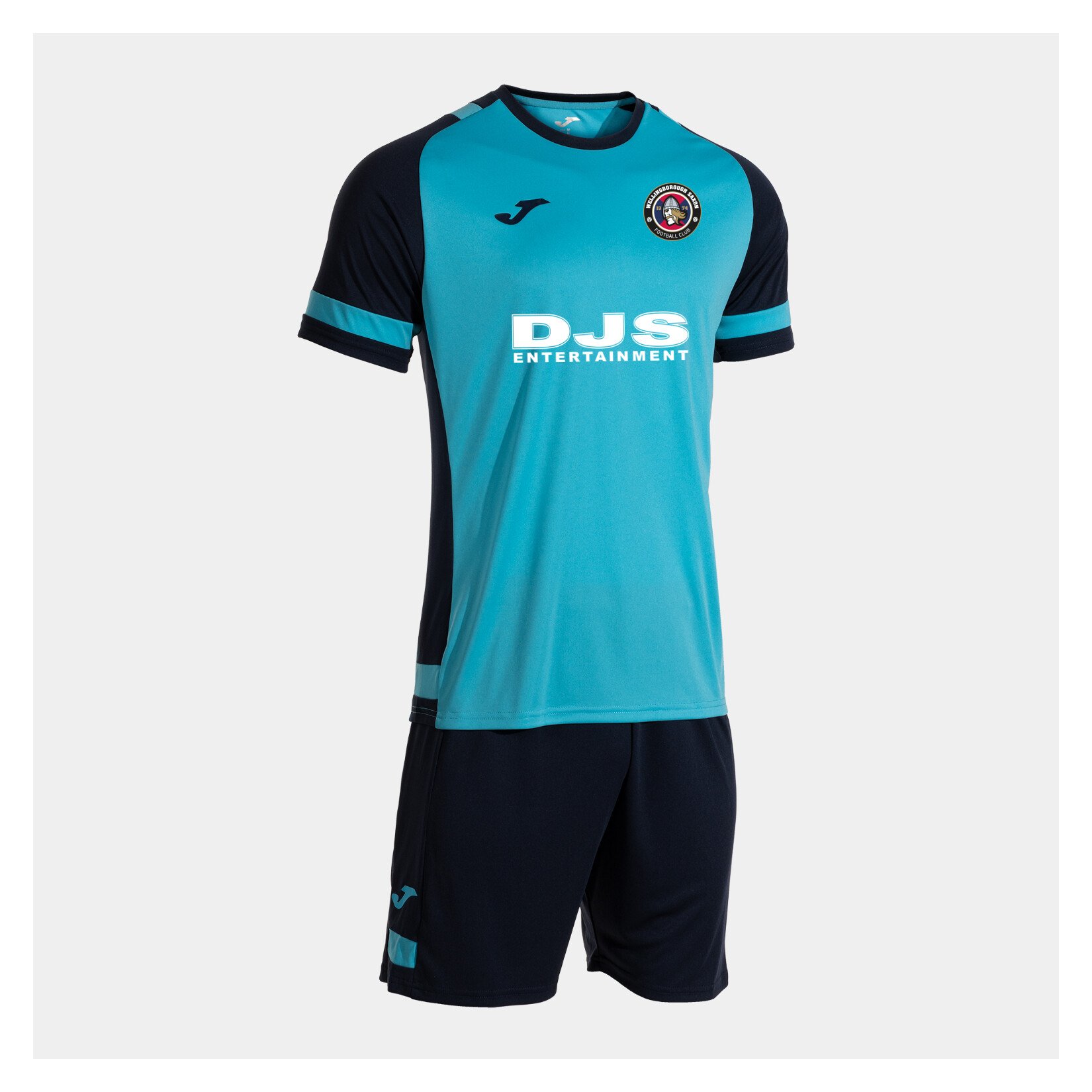 Joma Lider Football Shirt & Shorts Kit - Fluorescent Turquoise/Dark Navy