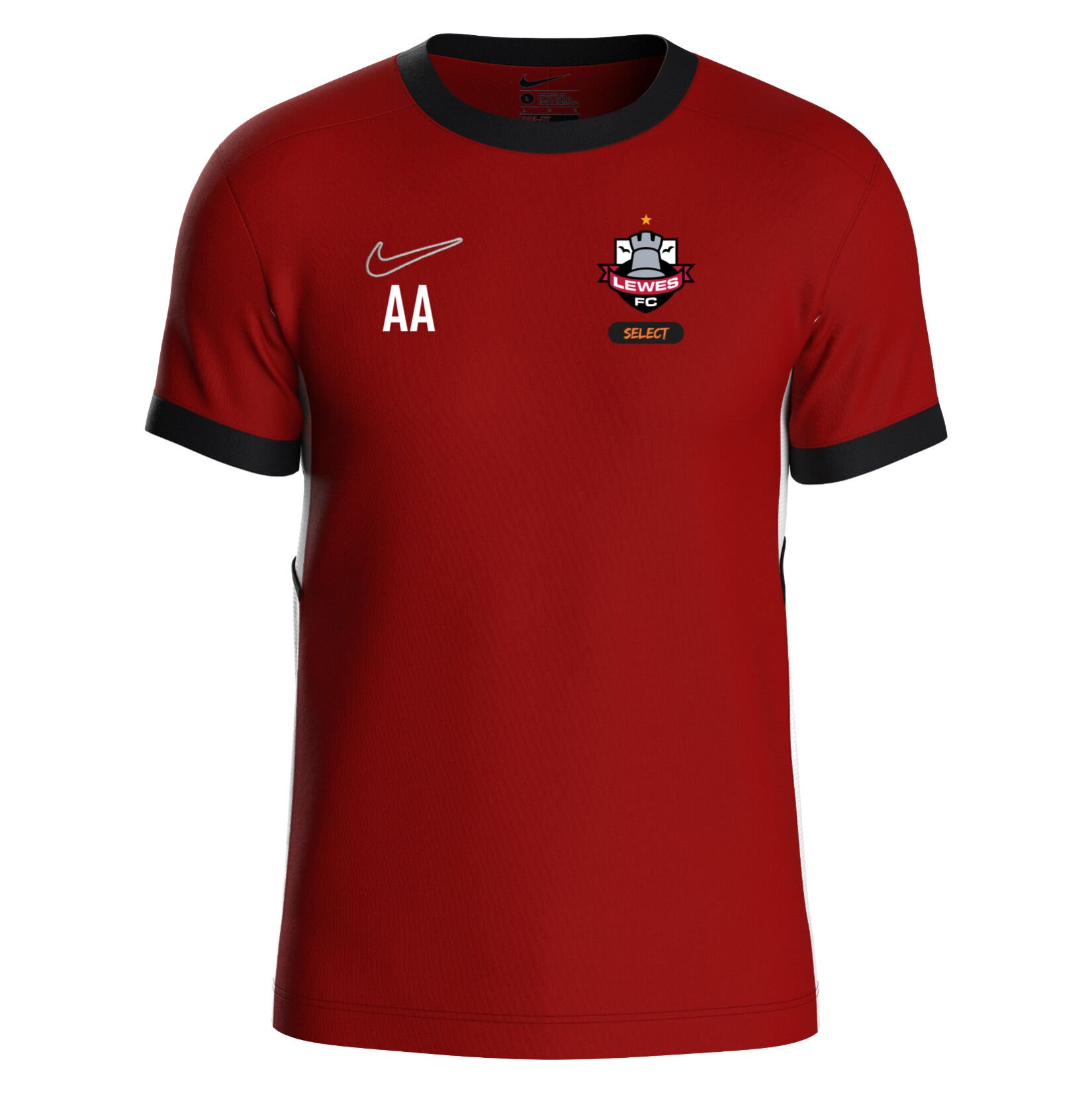Nike Academy 25 Short-Sleeve Training Top - University Red/Gym Red/White