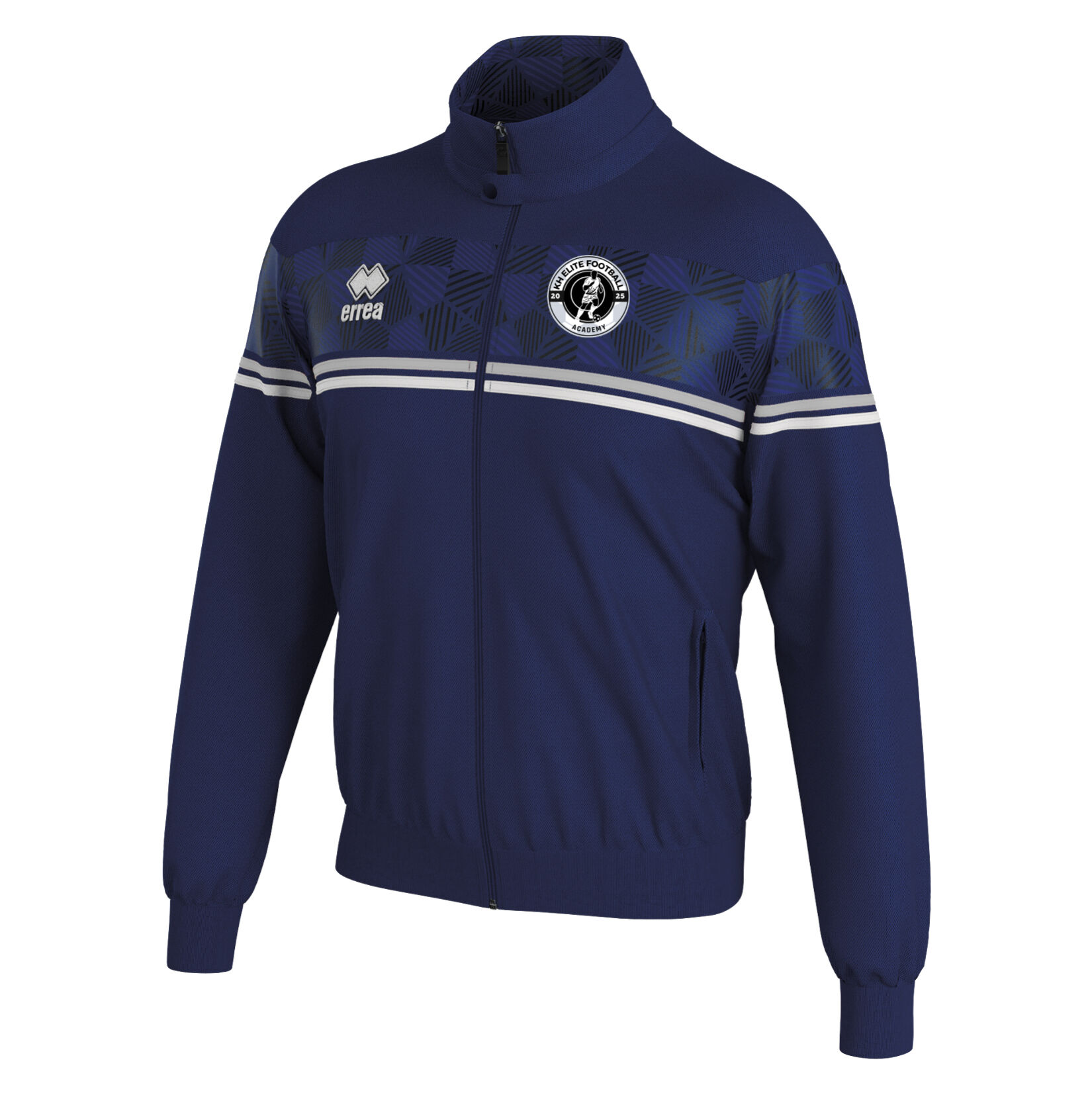 Errea Donovan Tracksuit Jacket (M) - Navy/Grey/White