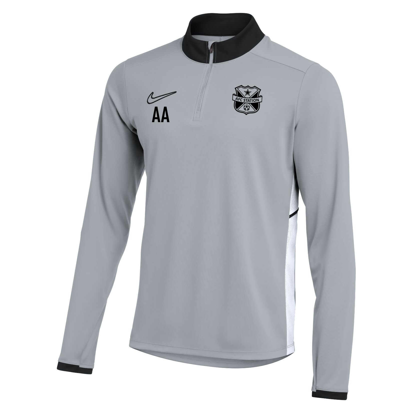 Nike Dri-FIT Academy 25 Drill Top - Wolf Grey/Black/White