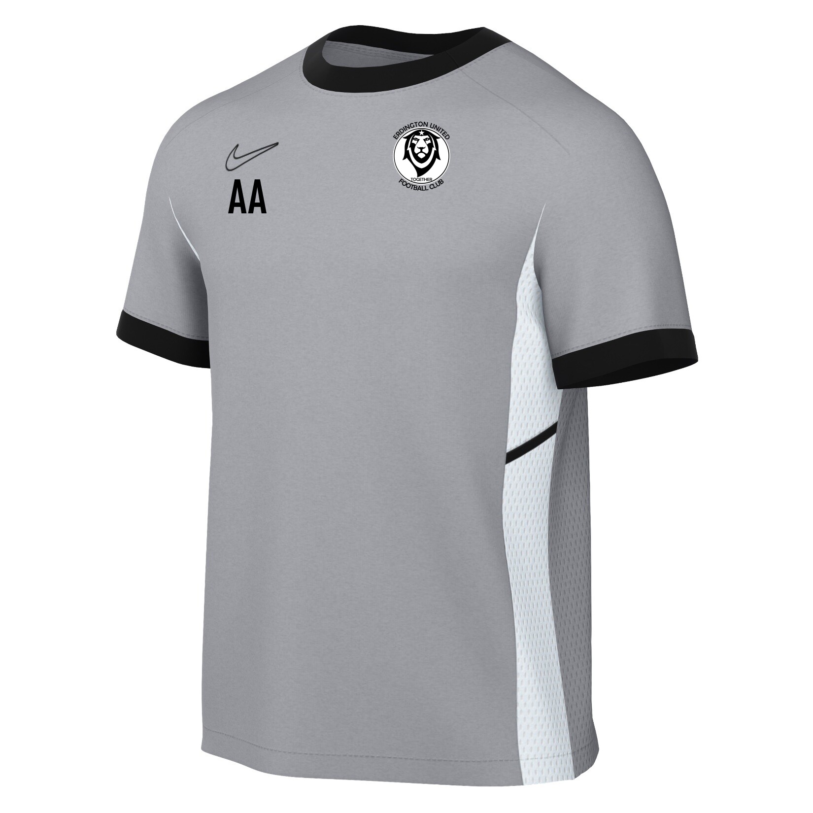 Nike Academy 25 Short-Sleeve Training Top - Wolf Grey/Black/White