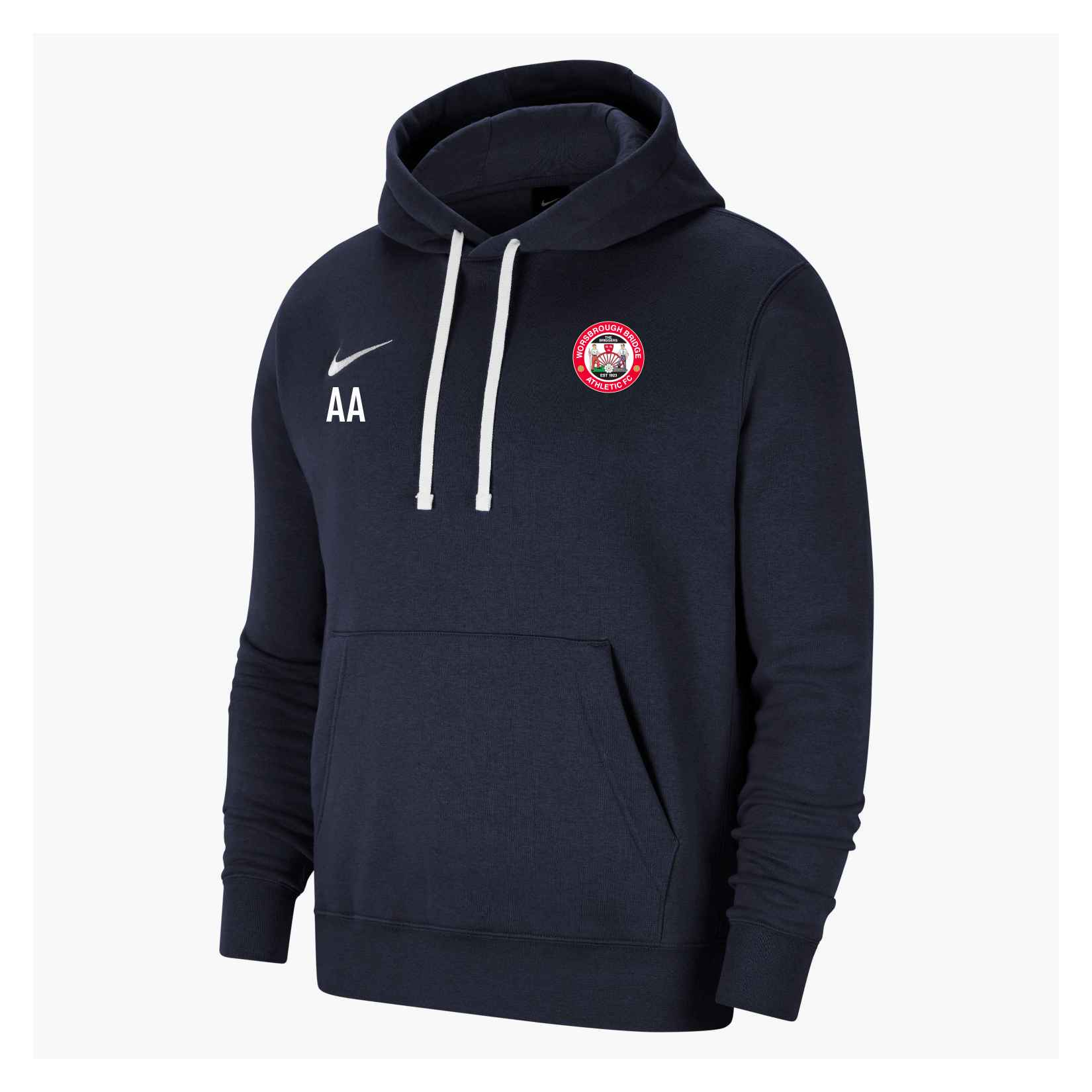 Nike Team Club 20 Fleece Hoodie (M) - Obsidian/White/White
