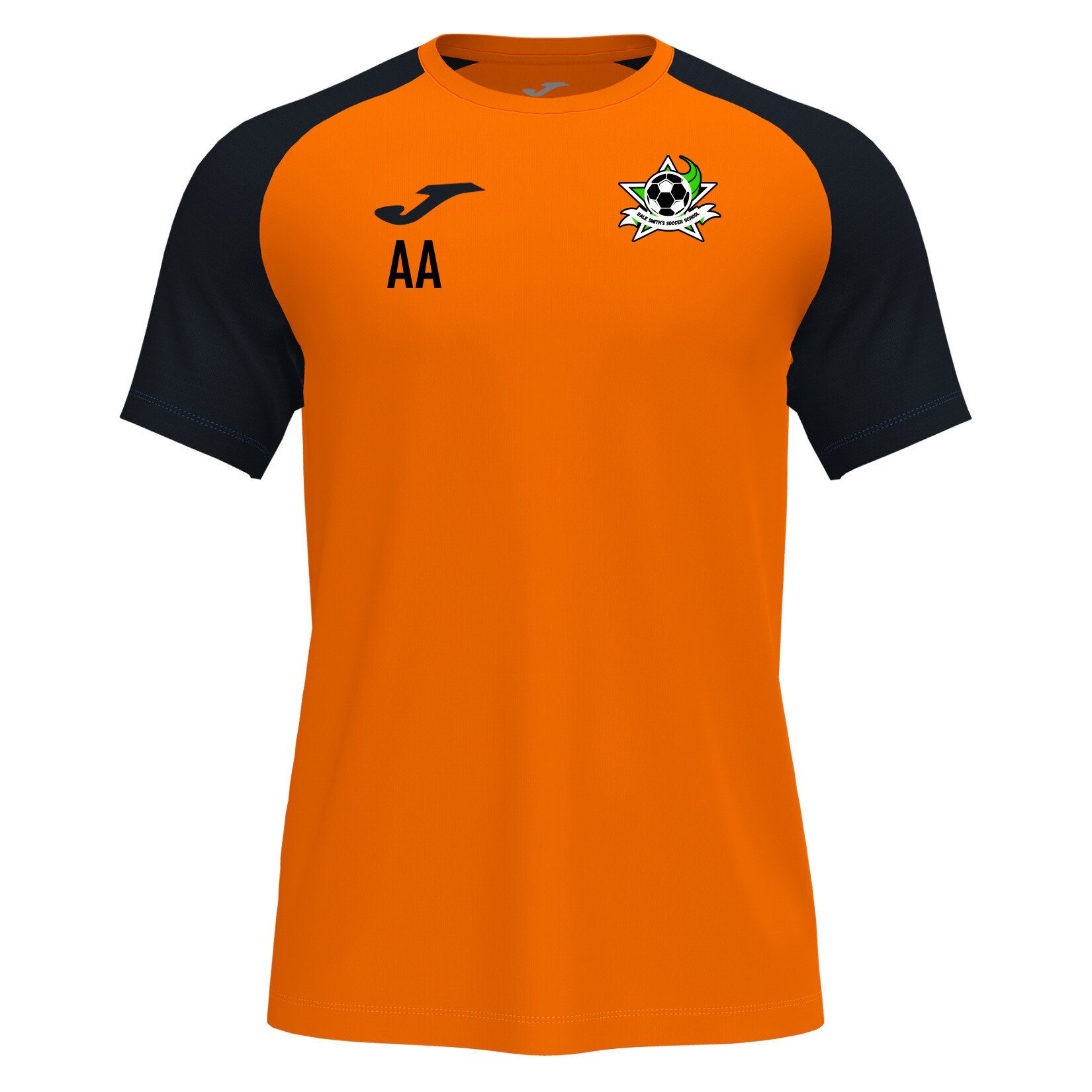Joma Academy IV Short Sleeve Shirt (M) - Orange/Black