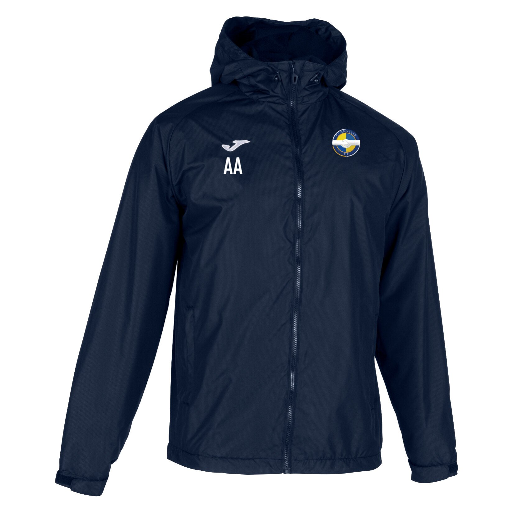 Joma Cervino Fleece Lined Rain Jacket - Navy
