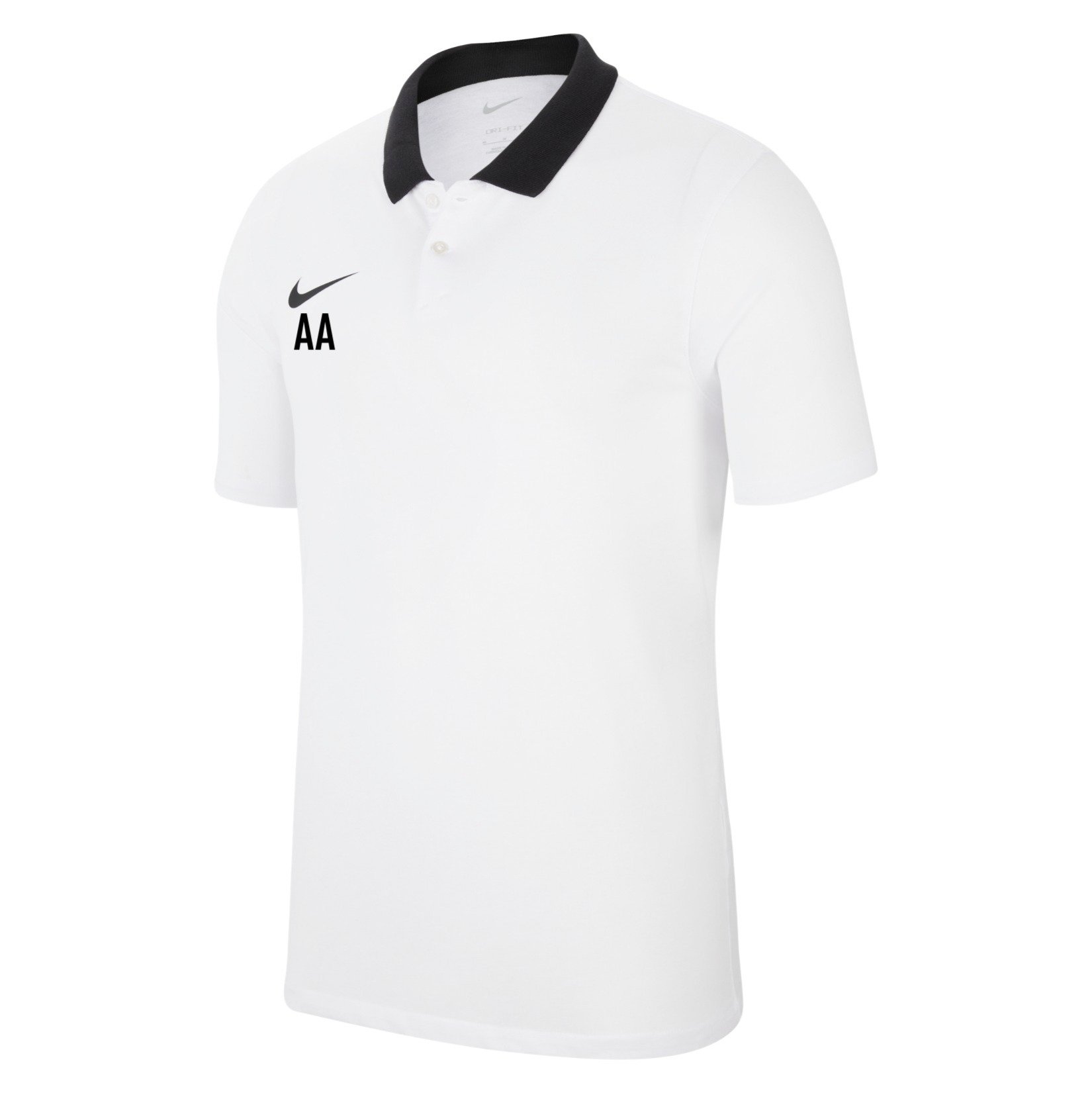 Nike Dri-FIT Park Poly Cotton Polo (M) - White/Black/Black