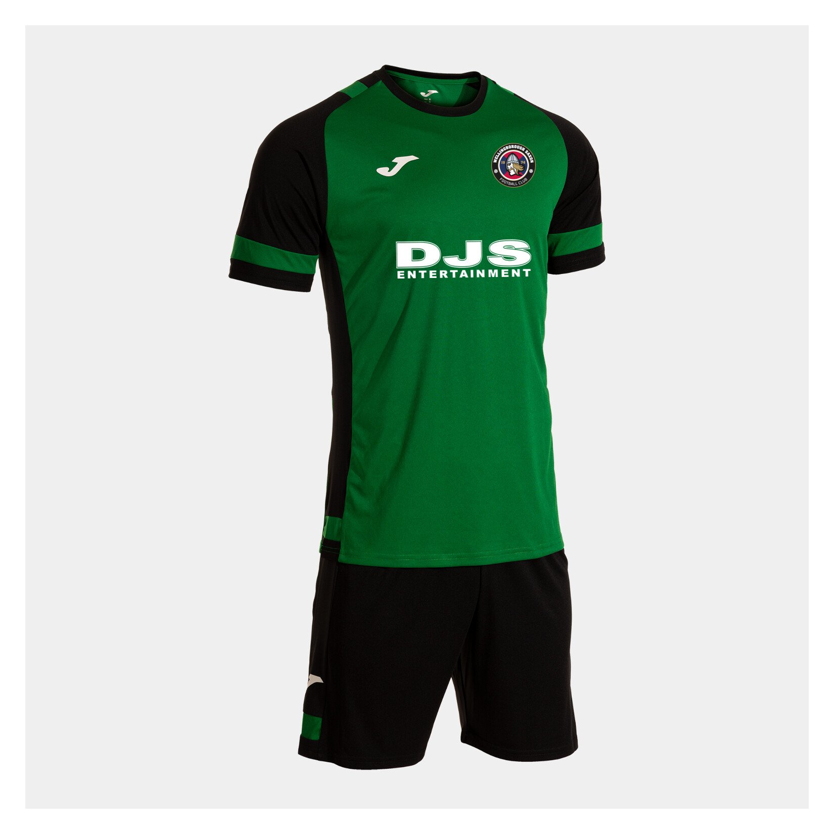 Joma Lider Football Shirt & Shorts Kit - Green Medium/Black/Red