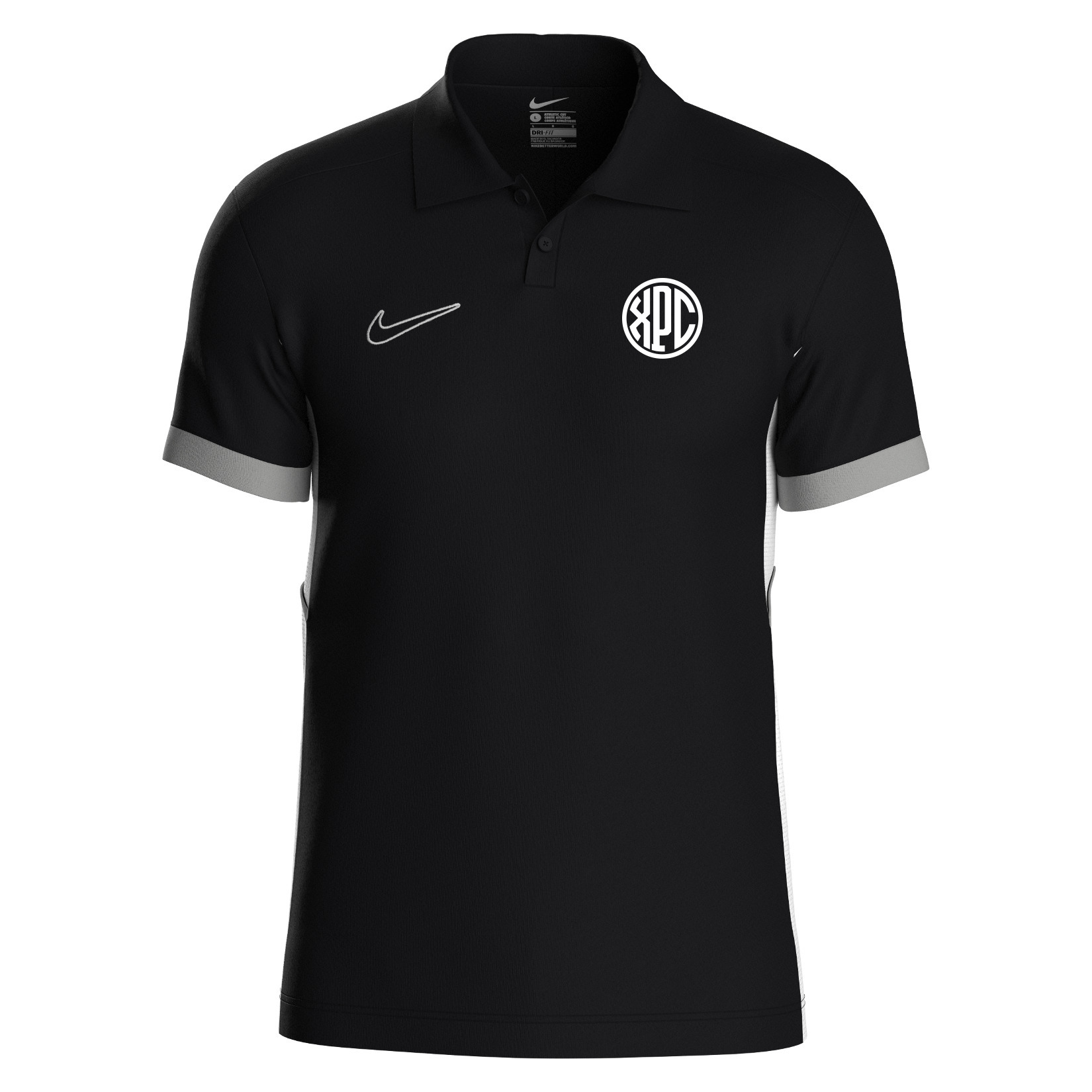 Nike Dri-FIT Academy 25 Polo - Black/White/White