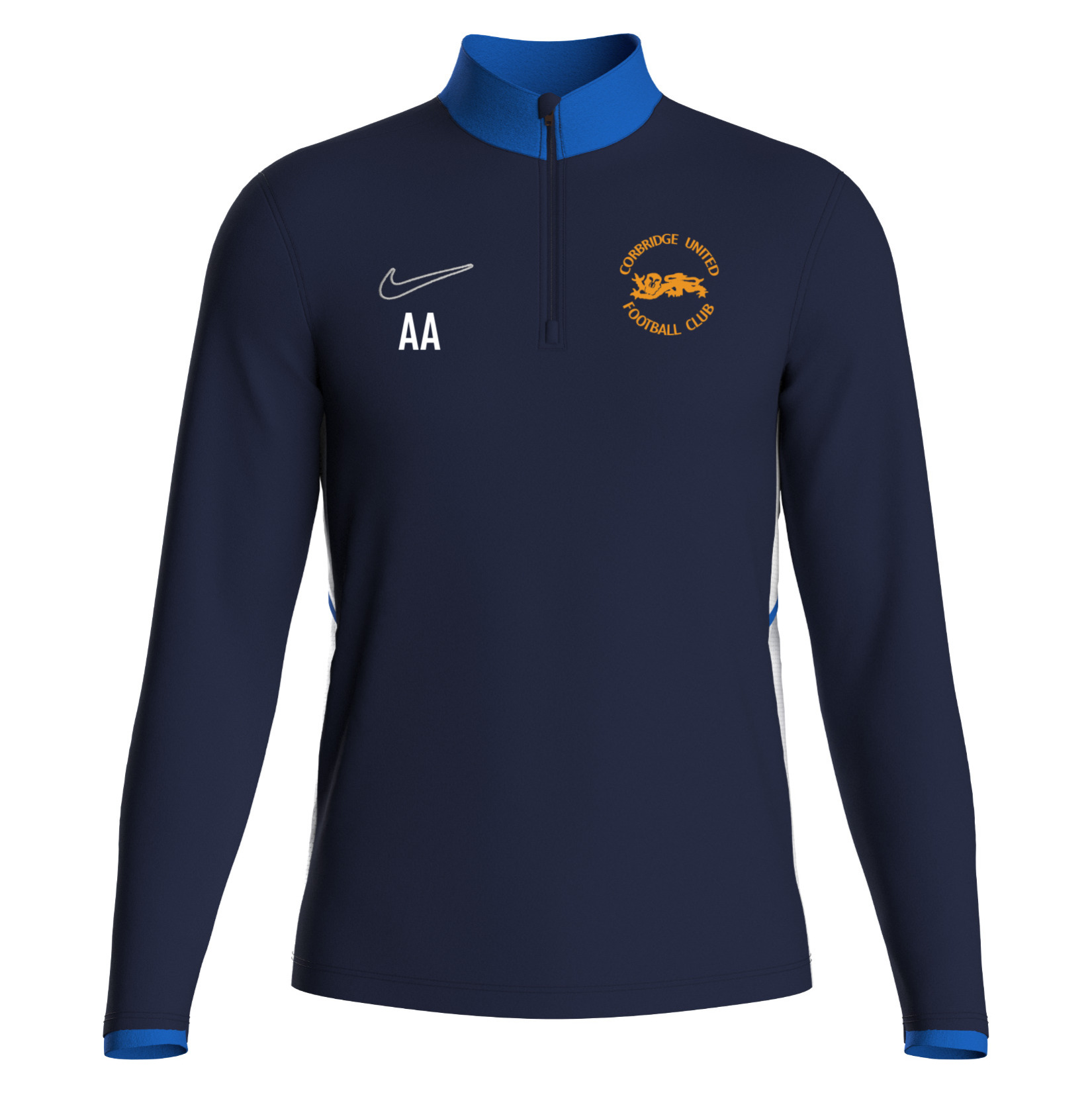 Nike Dri-FIT Academy 25 Drill Top - Obsidian/Royal Blue/White