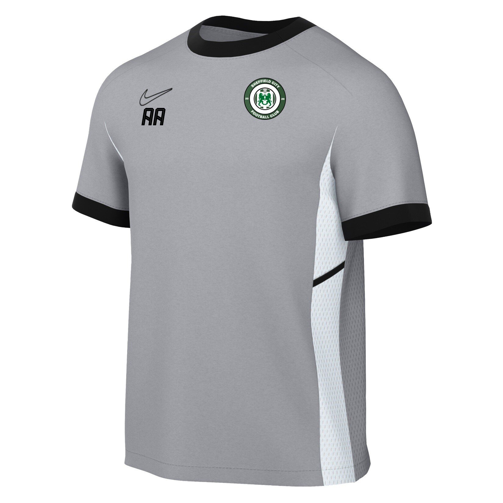 Nike Academy 25 Short-Sleeve Training Top - Wolf Grey/Black/White