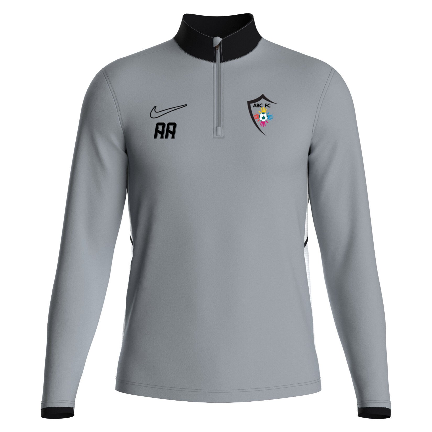 Nike Dri-FIT Academy 25 Drill Top - Wolf Grey/Black/White