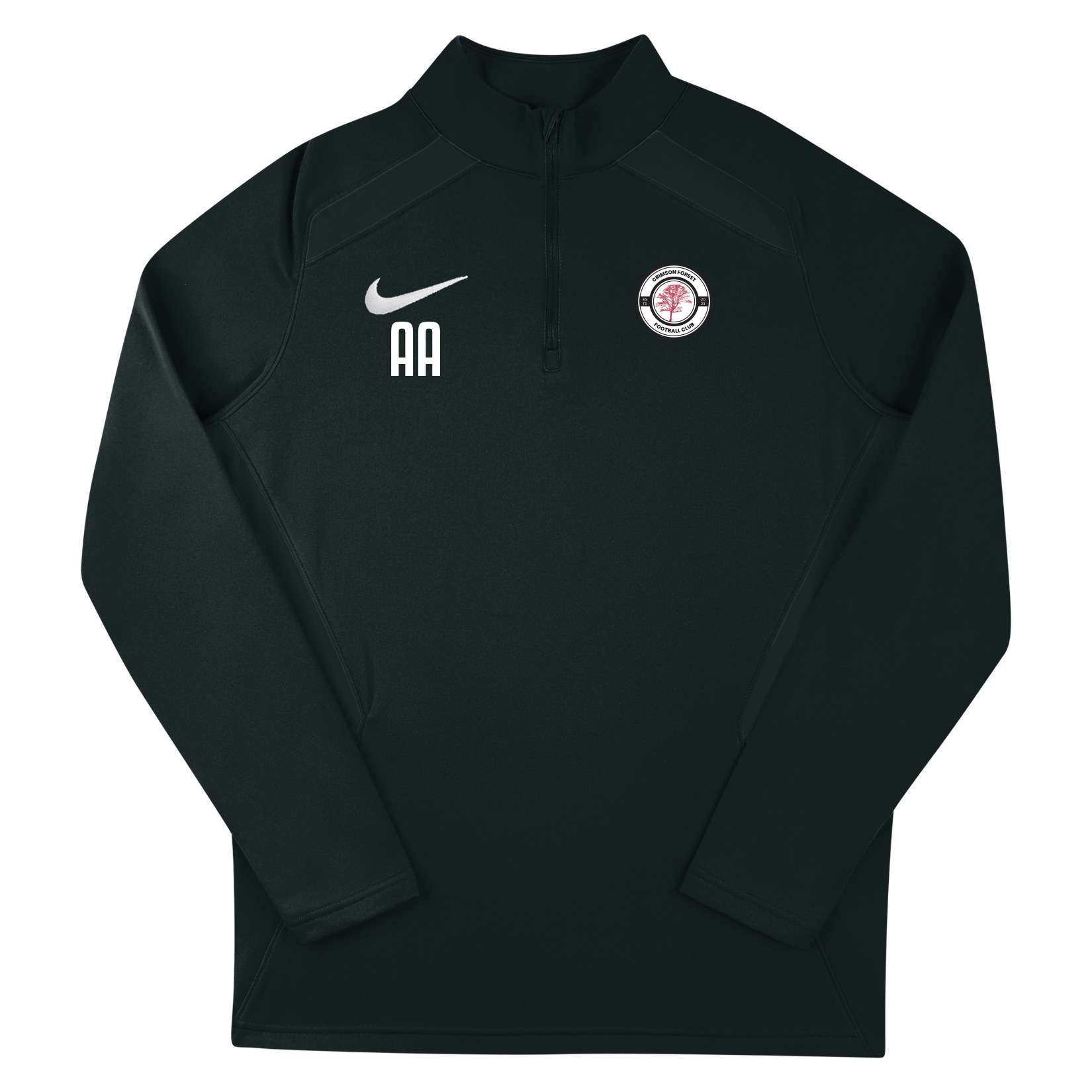 Zelus-Nike 1/4 Zip Midlayer - Black/White