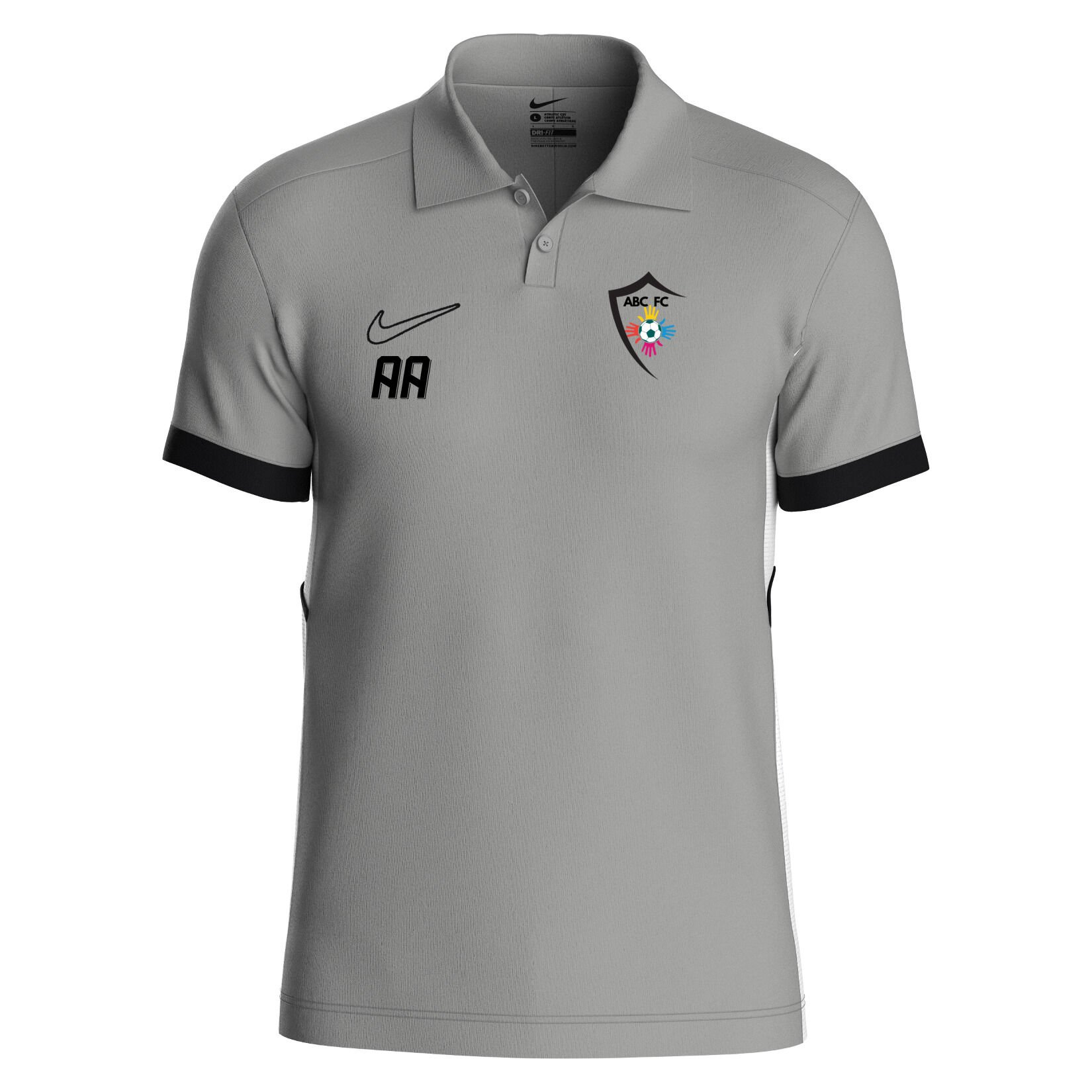Nike Dri-FIT Academy 25 Polo - Wolf Grey/Black/White