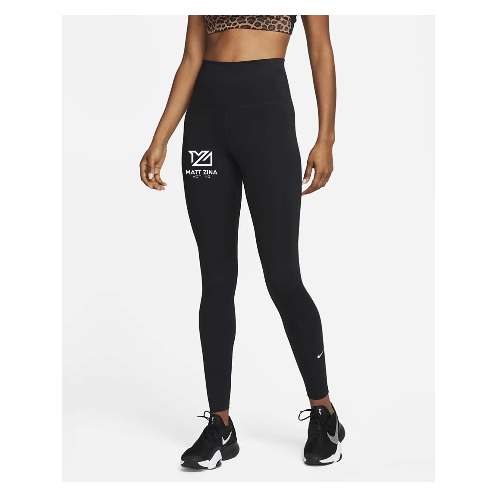 Nike One Womens High-Rise Leggings - Black/White