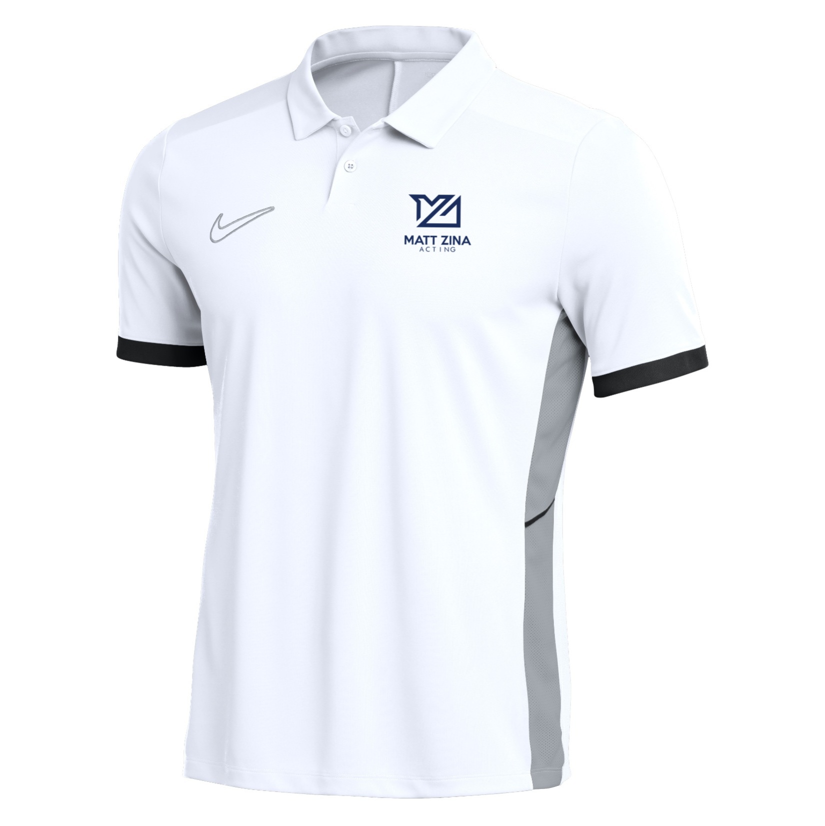 Nike Dri-FIT Academy 25 Polo - White/Black/Black