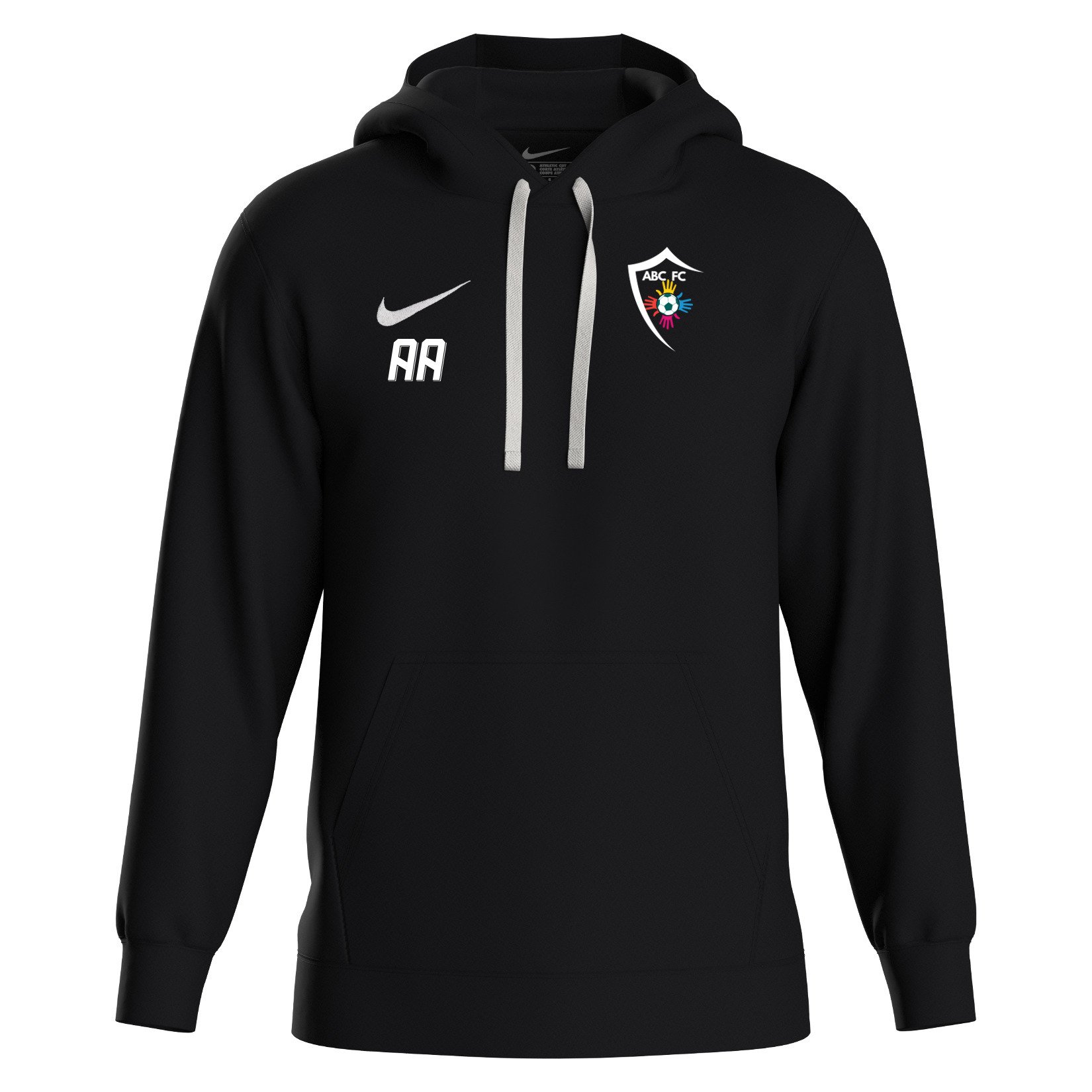 Nike Team Club 20 Fleece Hoodie (M) - Black/White/White