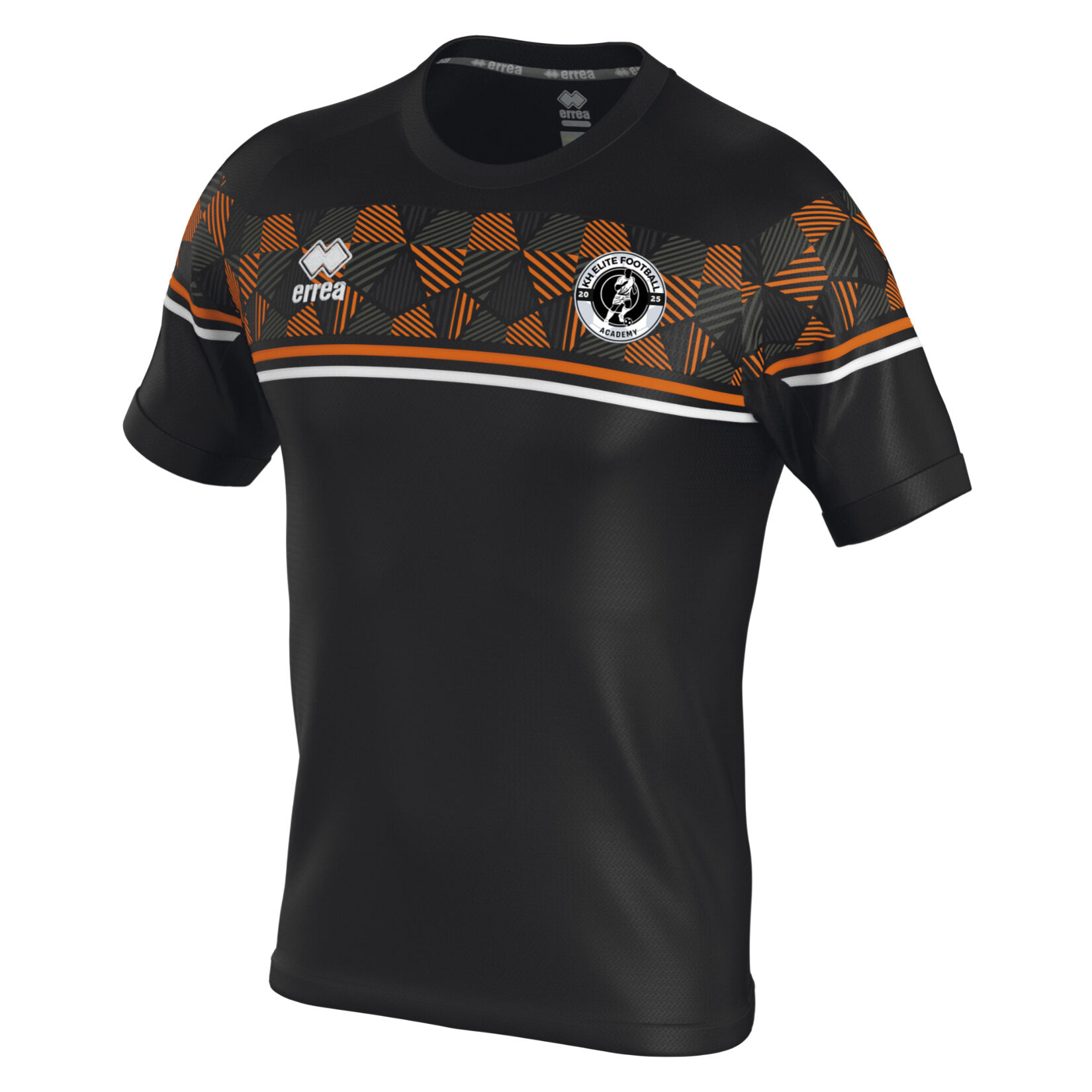 Errea DIAMANTIS SHORT SLEEVE SHIRT - Black/Orange Fluo/White