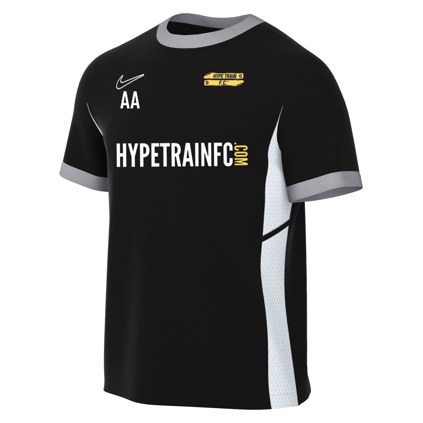 Nike Academy 25 Short-Sleeve Training Top - Black/White/White