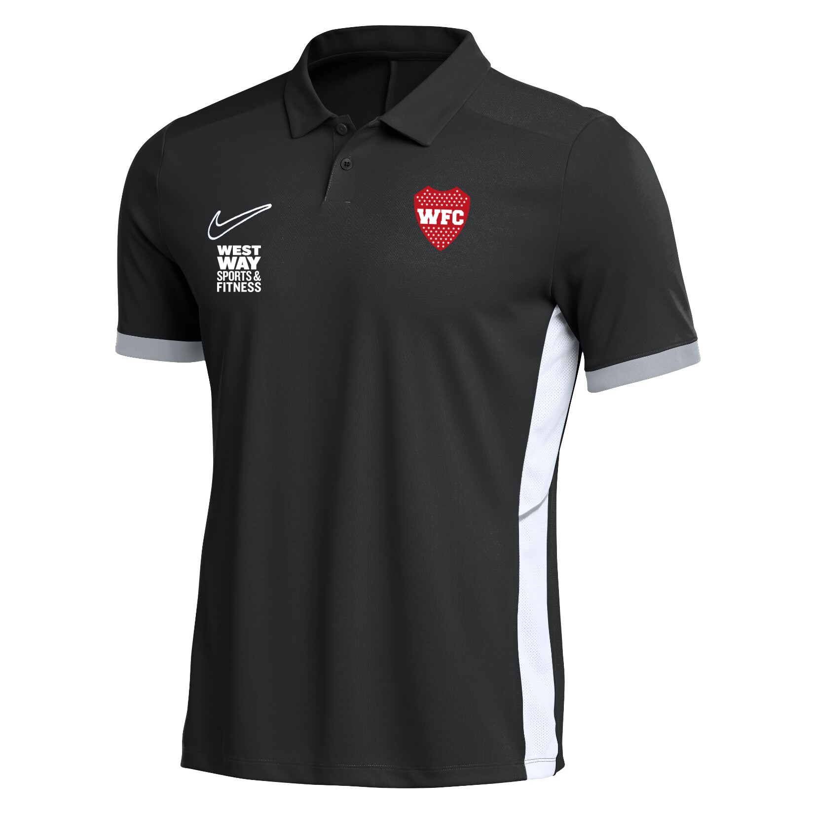 Nike Dri-FIT Academy 25 Polo - Black/White/White